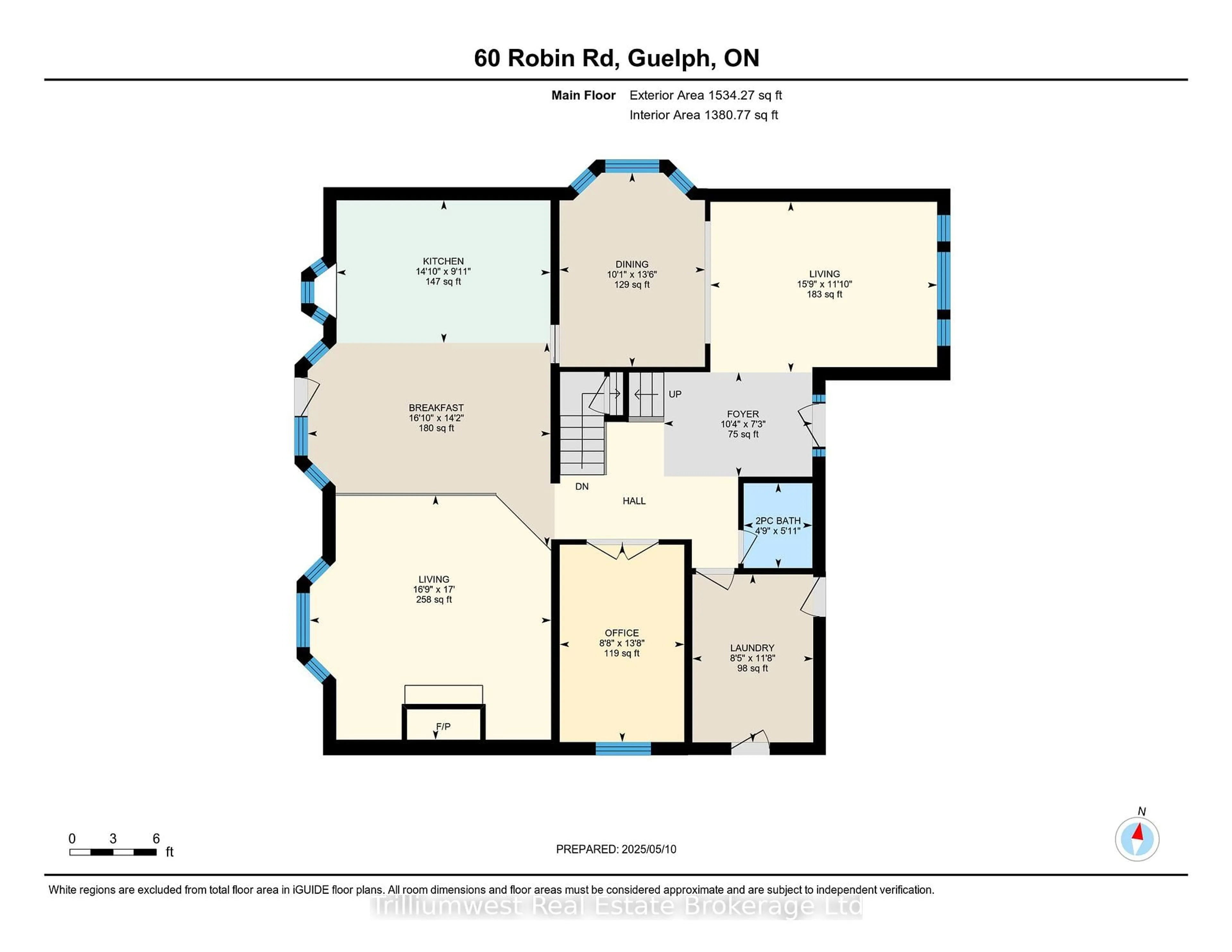 Floor plan for 60 Robin Rd, Guelph Ontario N1L 1H4