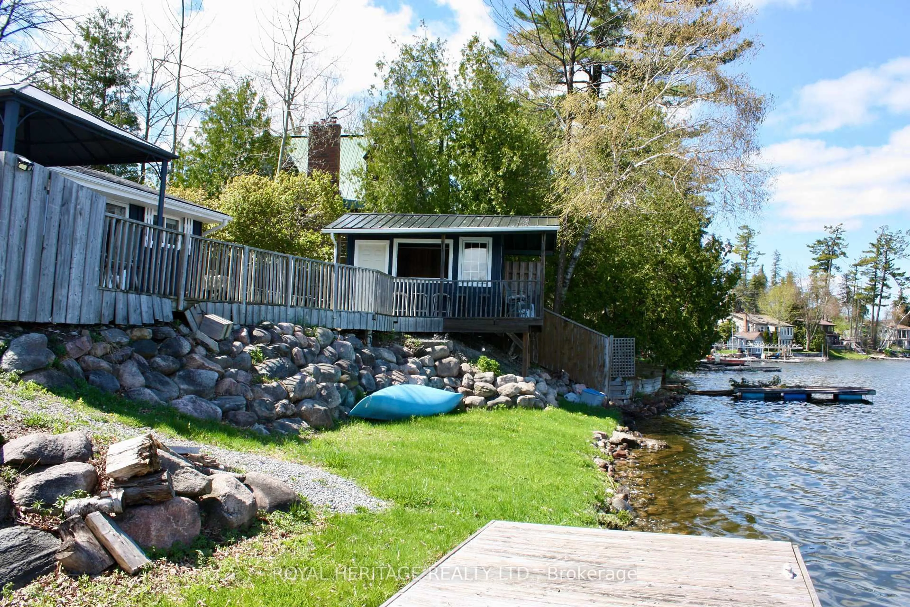 Patio, water/lake/river/ocean view for 837 Fife's Bay Marina Lane, Selwyn Ontario K9J 6X3