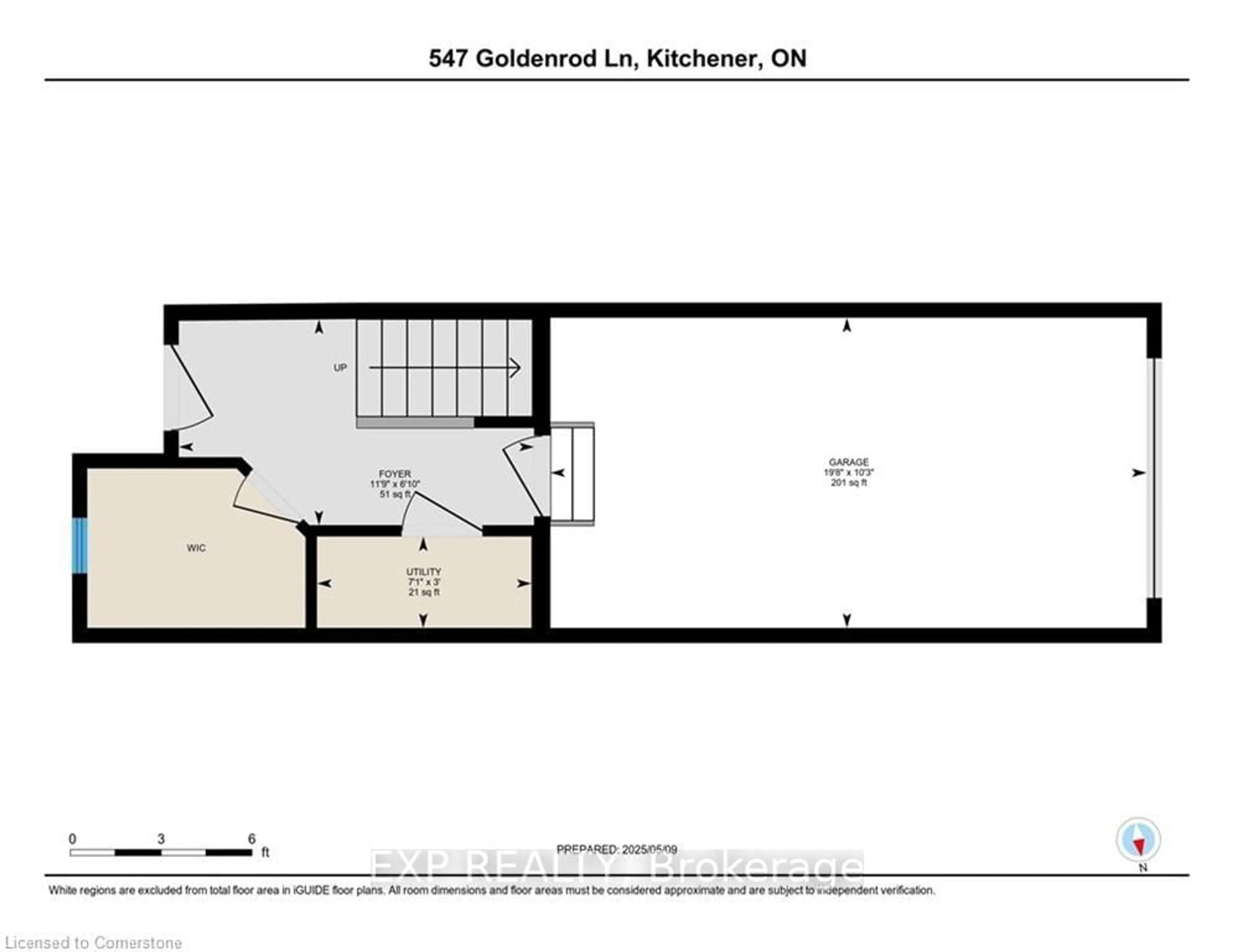 Floor plan for 547 Goldenrod Lane, Kitchener Ontario N2R 0L7
