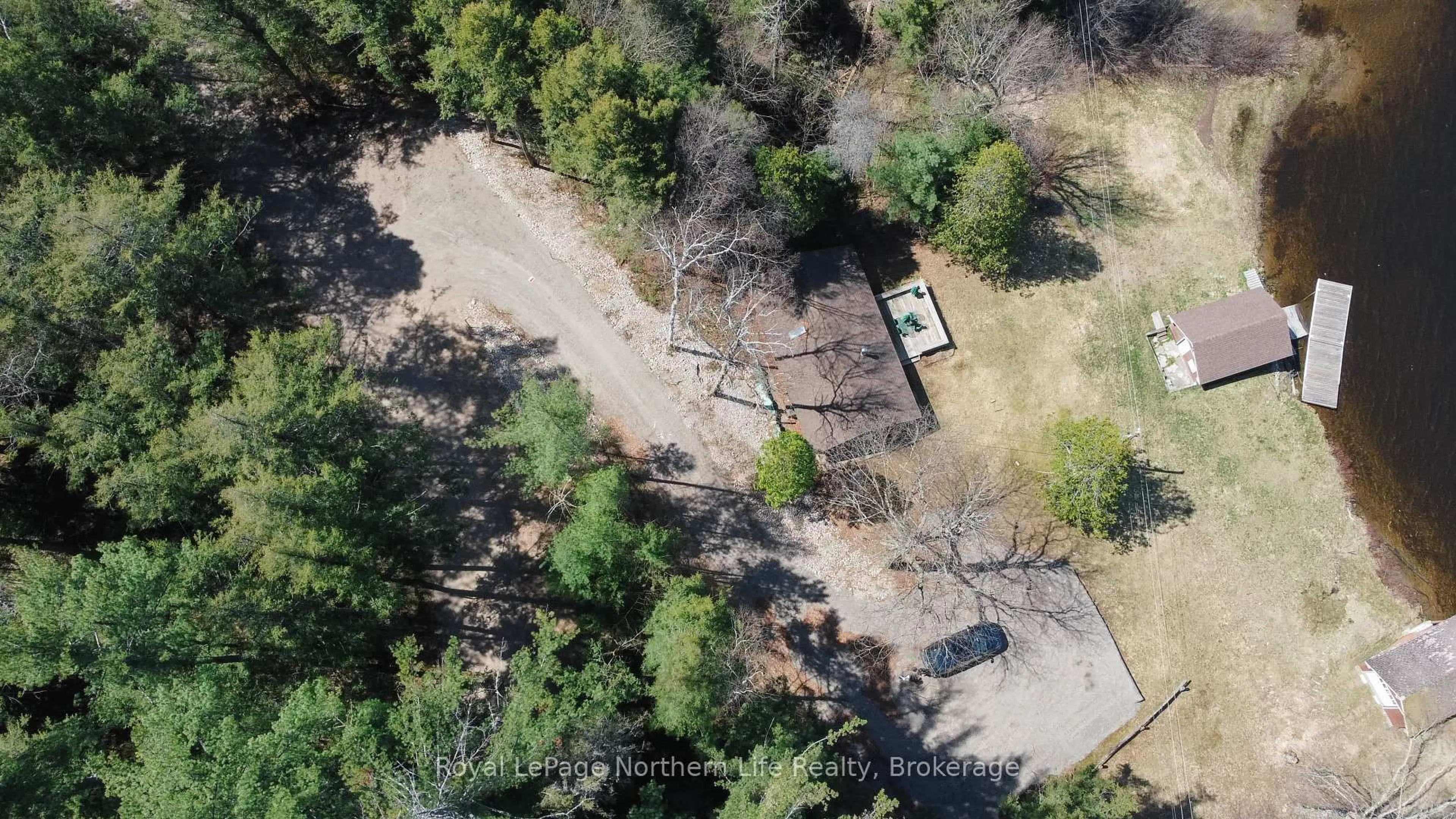 A pic from outside/outdoor area/front of a property/back of a property/a pic from drone, forest/trees view for 295 Neault Rd, Papineau-Cameron Ontario P0H 1V0