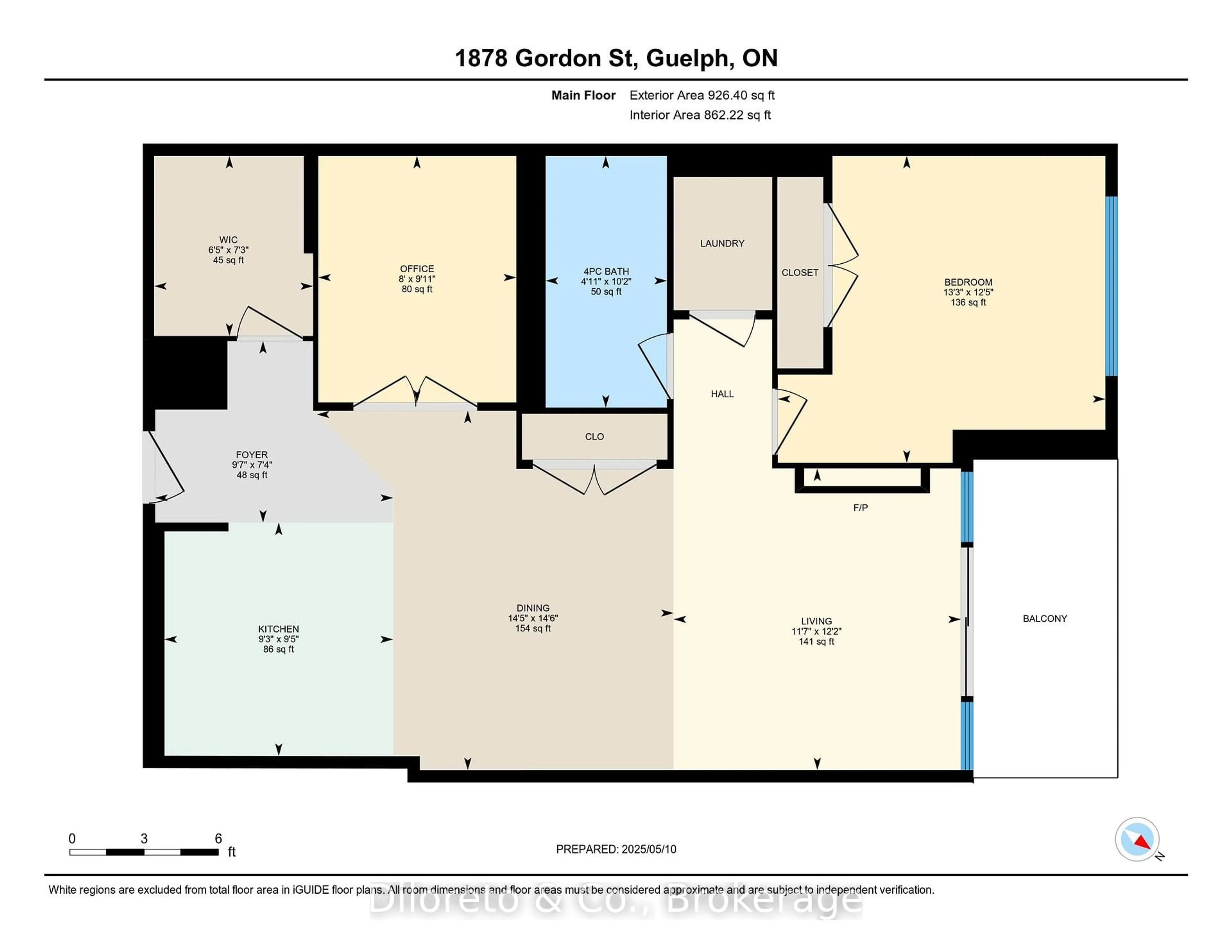 Floor plan for 1878 Gordon St #1005, Guelph Ontario N1L 0P4