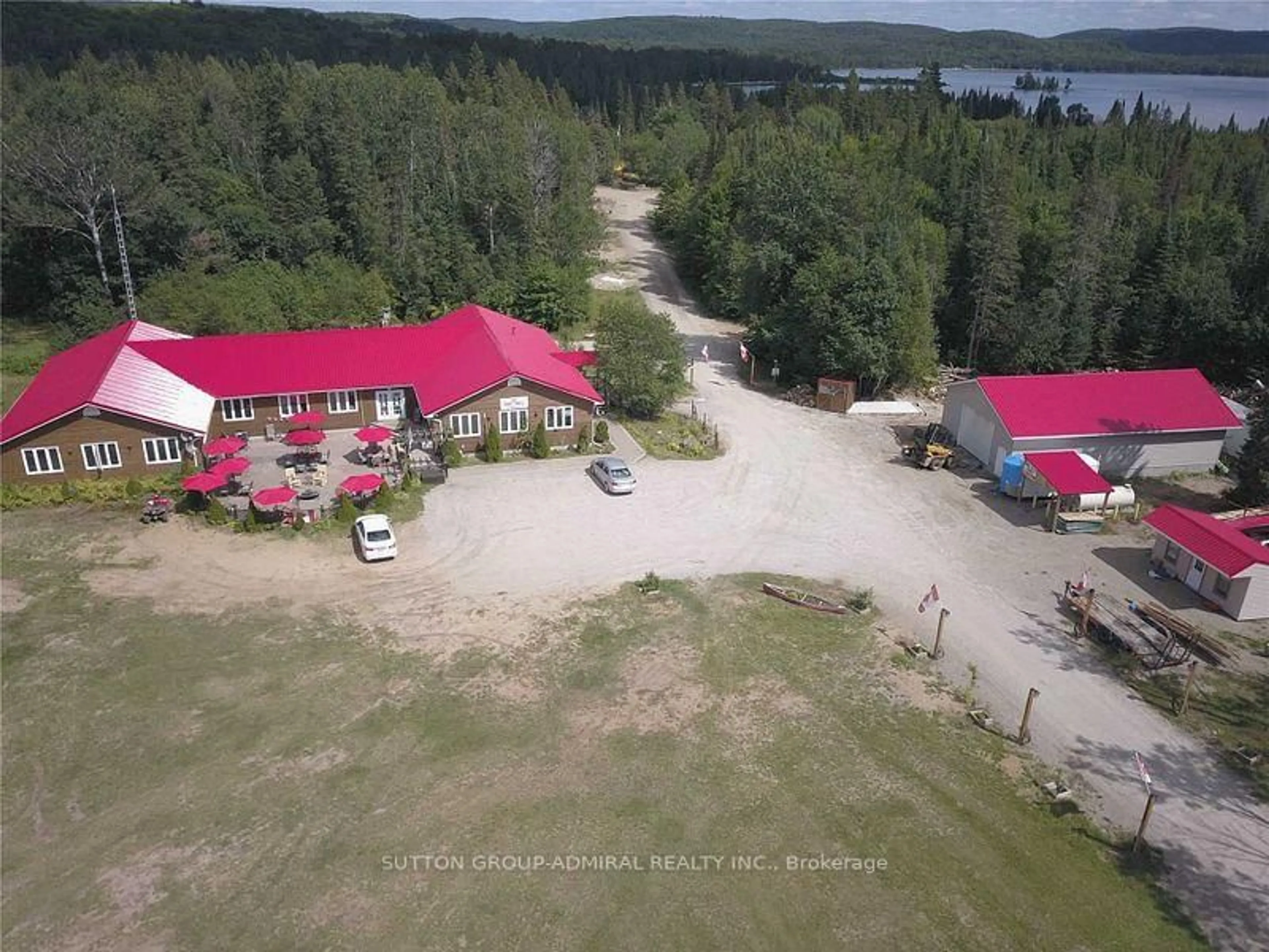 A pic from outside/outdoor area/front of a property/back of a property/a pic from drone, water/lake/river/ocean view for 98 North Shore Rd #Lot #37, Kearney Ontario P0A 1M0