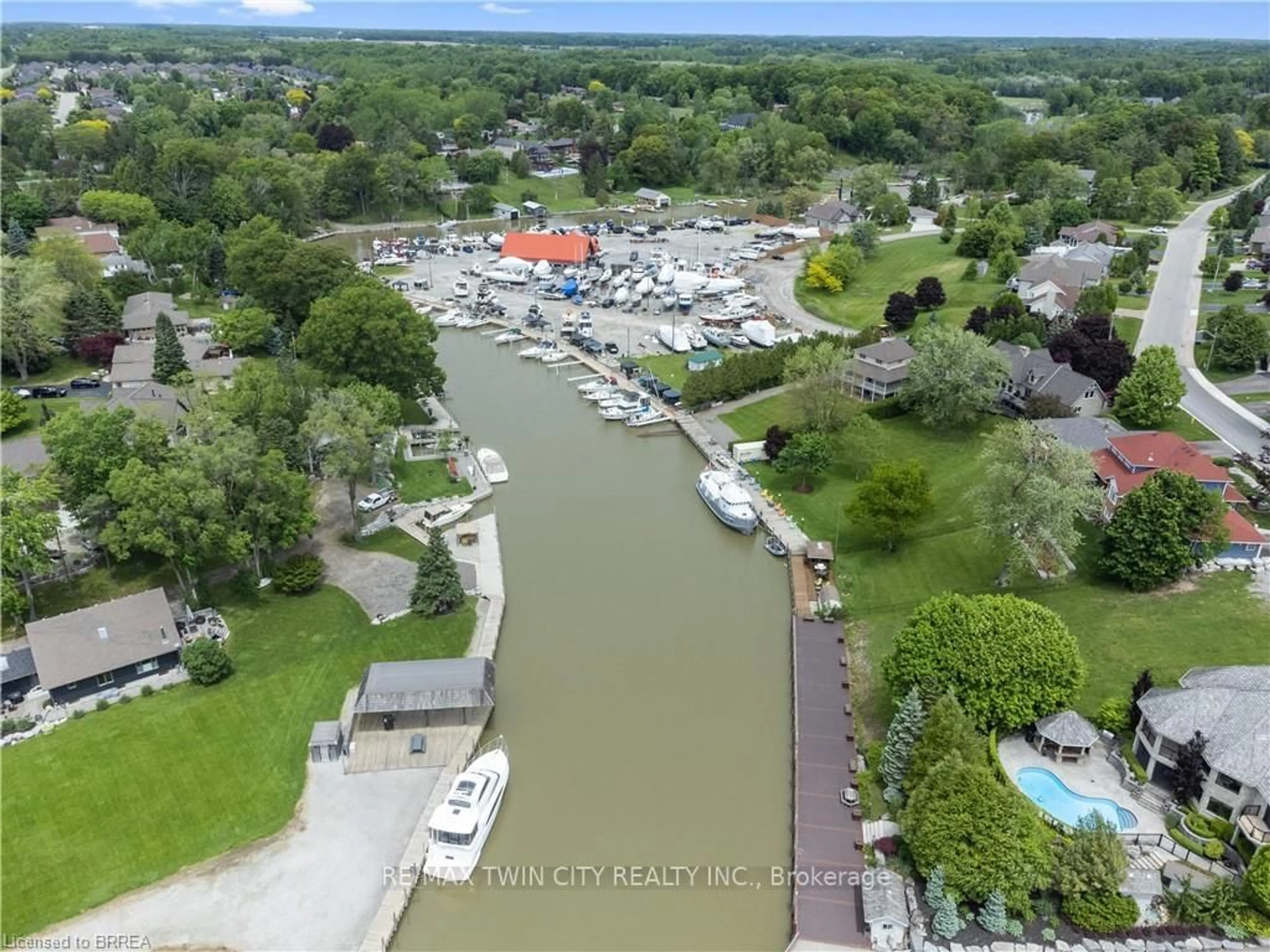 A pic from outside/outdoor area/front of a property/back of a property/a pic from drone, water/lake/river/ocean view for 5 Jaylin Cres, Norfolk Ontario N0A 1N7