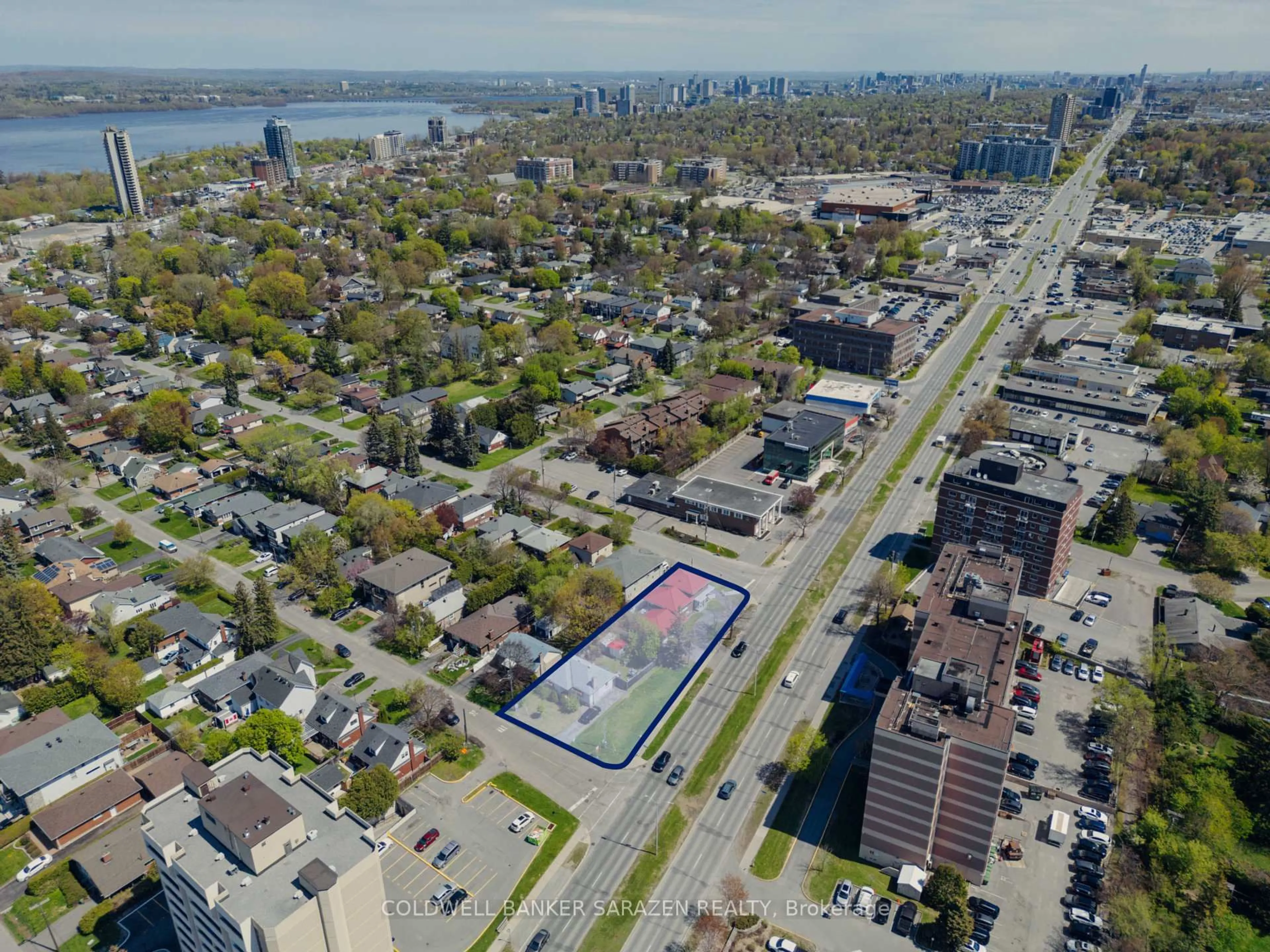 A pic from outside/outdoor area/front of a property/back of a property/a pic from drone, street for 2315 Carling Ave, Ottawa Ontario K2B 7G6