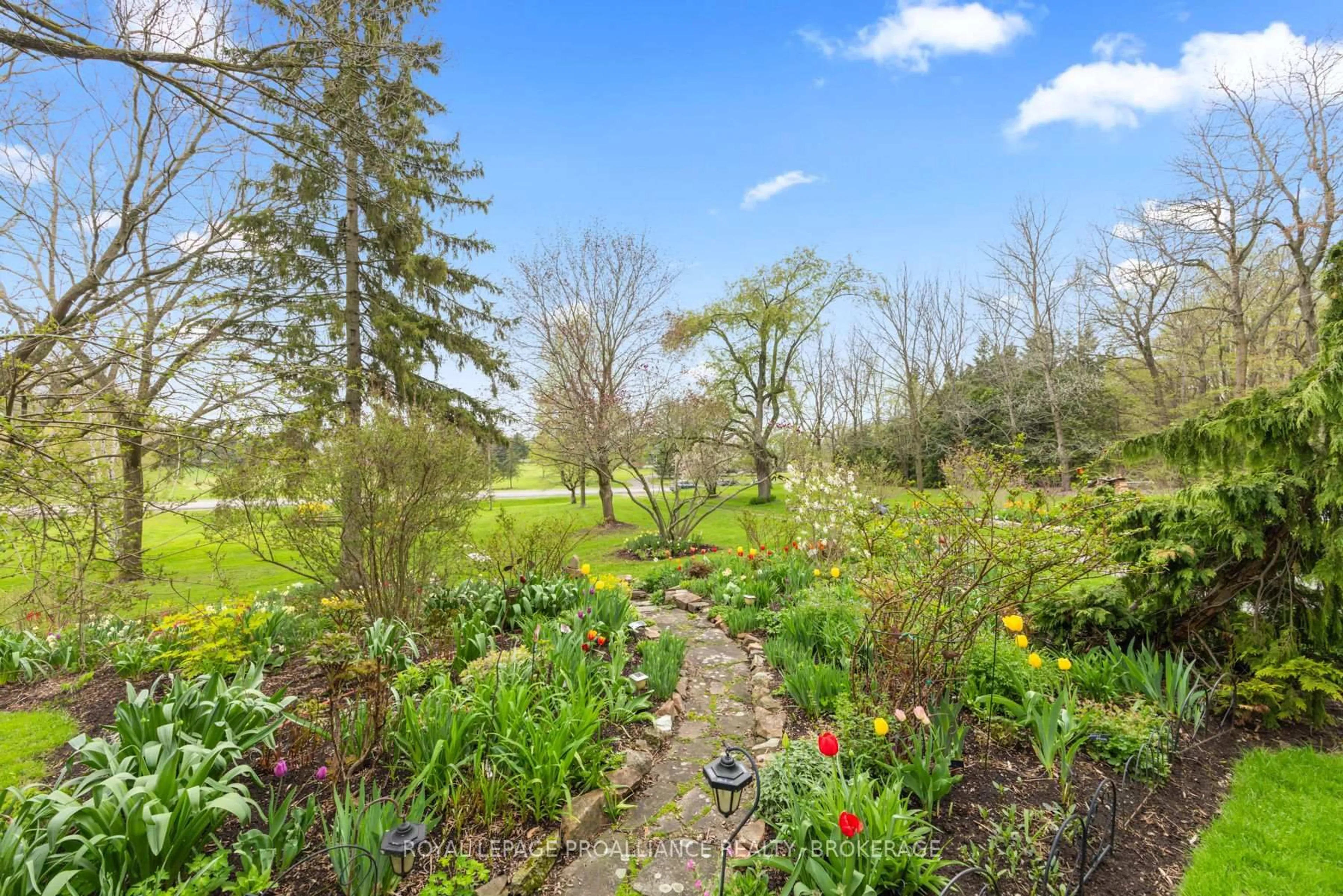 Patio, forest/trees view for 2078 Sunbury Rd, Inverary Ontario K0H 1X0