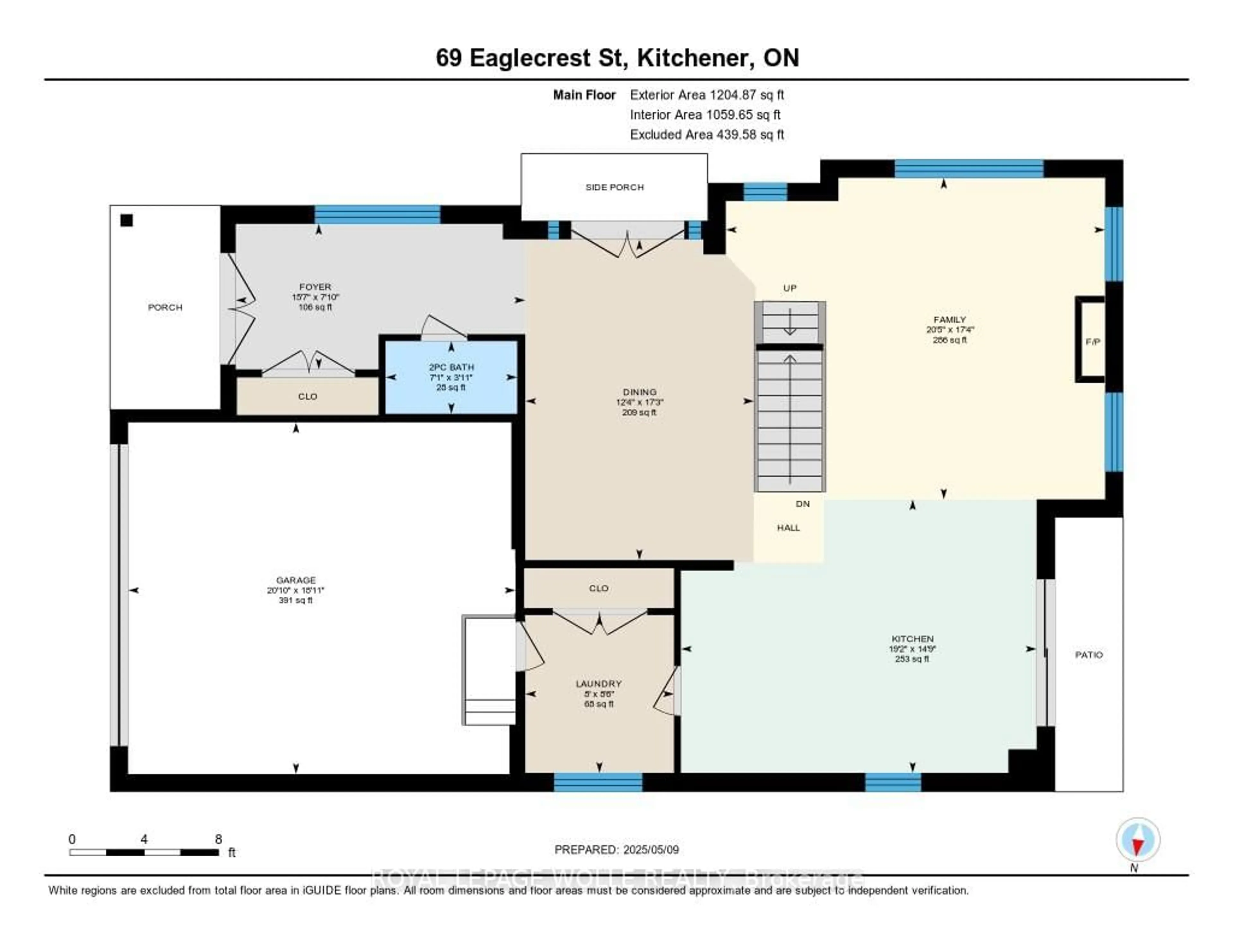 Floor plan for 69 Eaglecrest St, Kitchener Ontario N2K 0B8