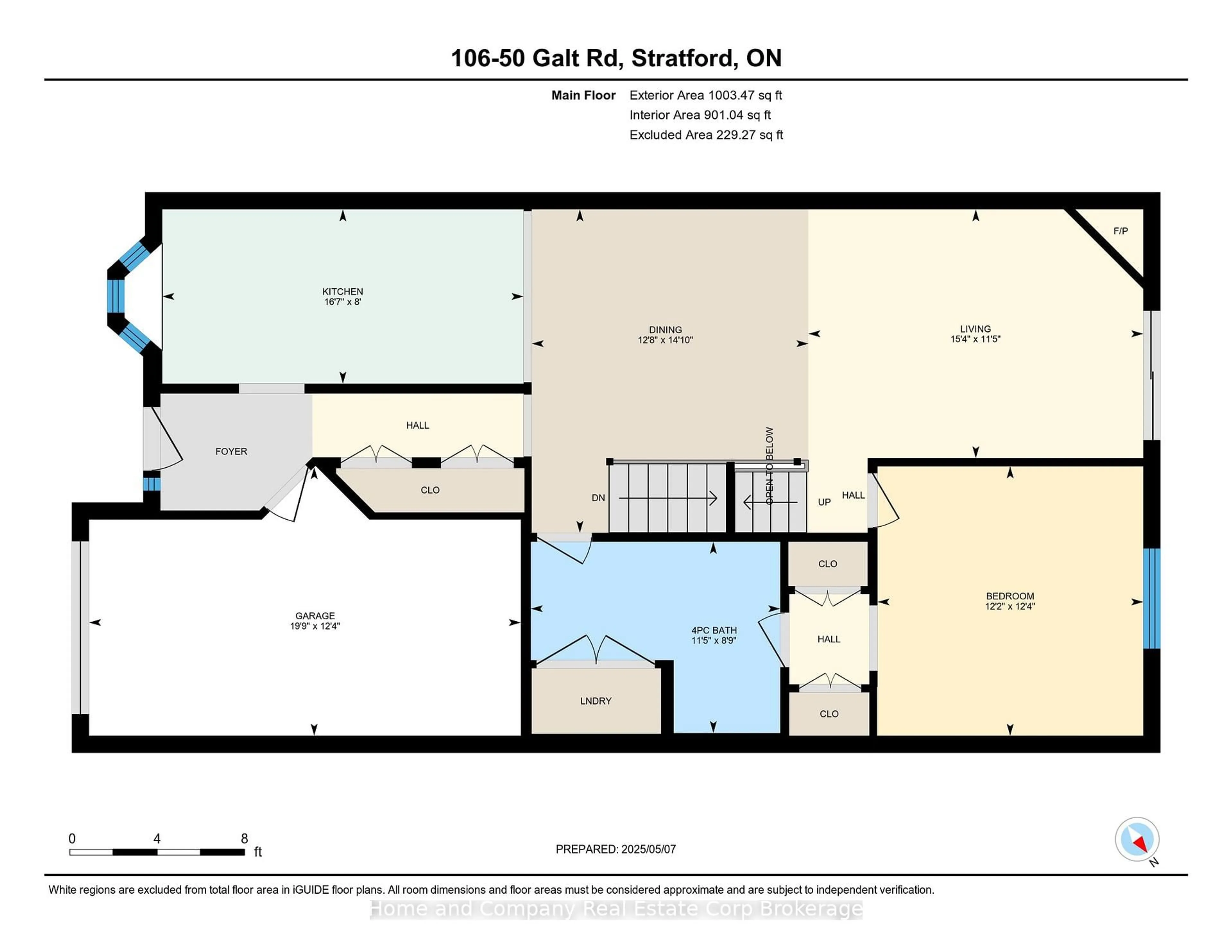 Floor plan for 50 Galt Rd #106, Stratford Ontario N5A 0B2