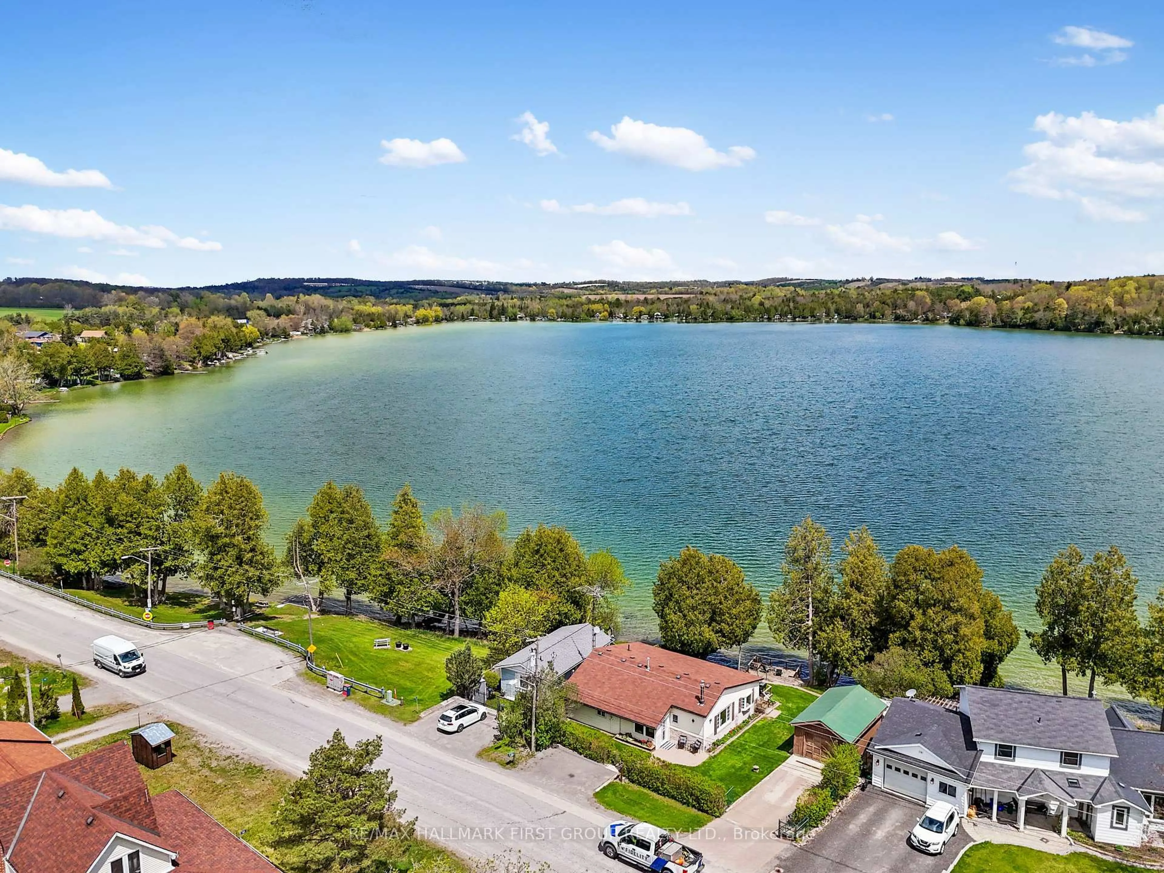 A pic from outside/outdoor area/front of a property/back of a property/a pic from drone, water/lake/river/ocean view for 183 Lake Rd, Cramahe Ontario K0K 1S0