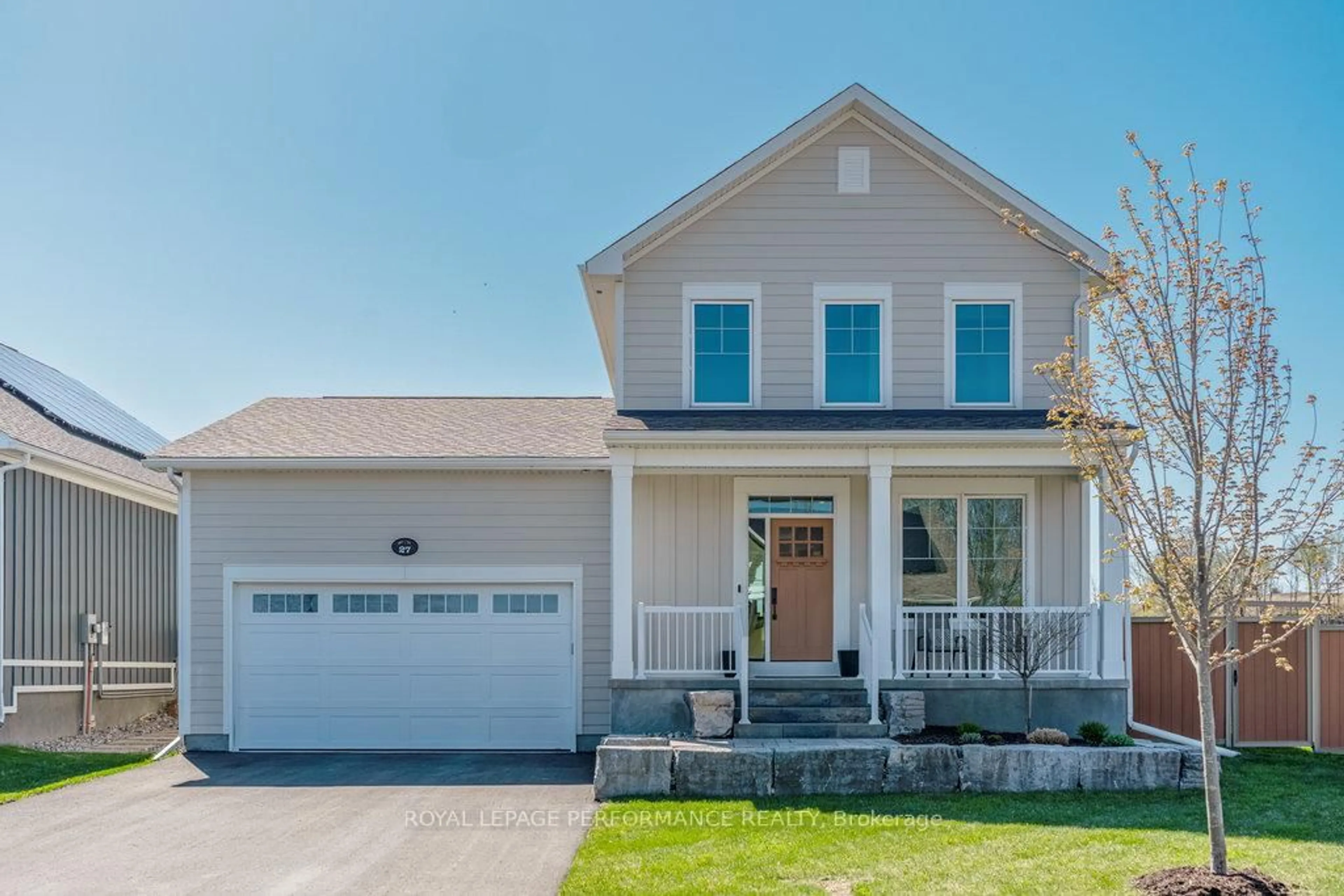 Home with vinyl exterior material, street for 27 Shelter Cove Dr, Westport Ontario K0G 1X0