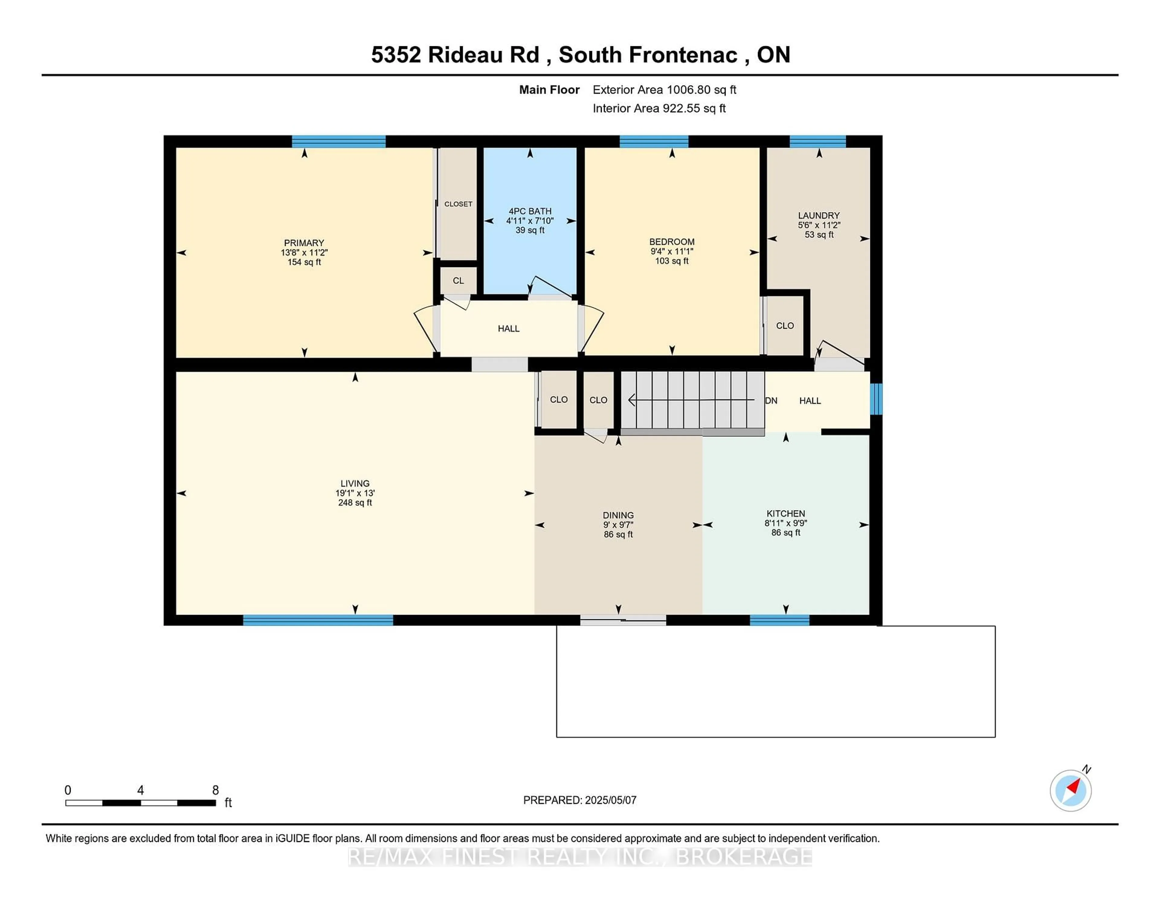 Floor plan for 5352 RIDEAU Rd, Seeley's Bay Ontario K0H 2N0