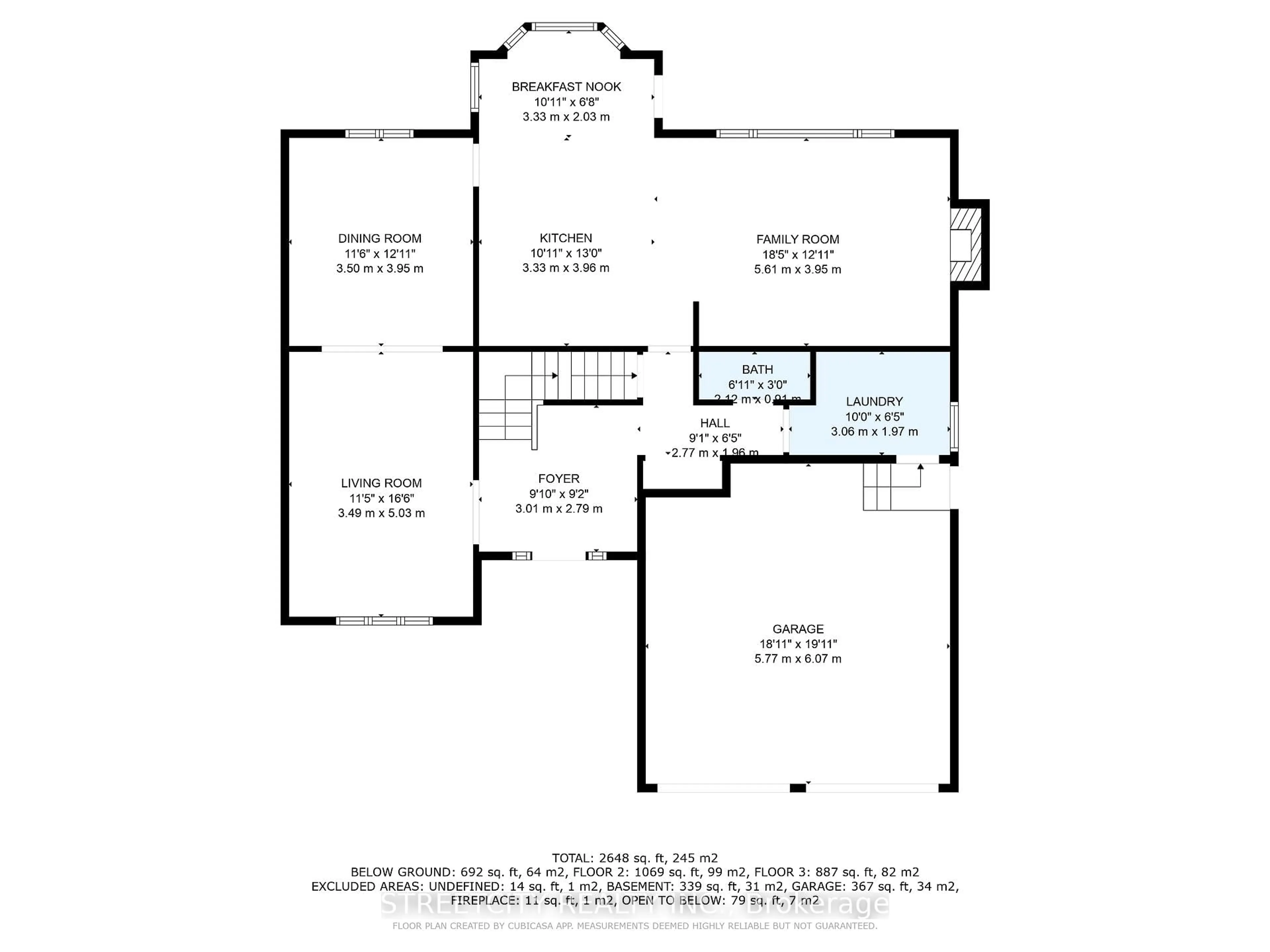 Floor plan for 1537 Hillside Dr, London North Ontario N6G 4M5