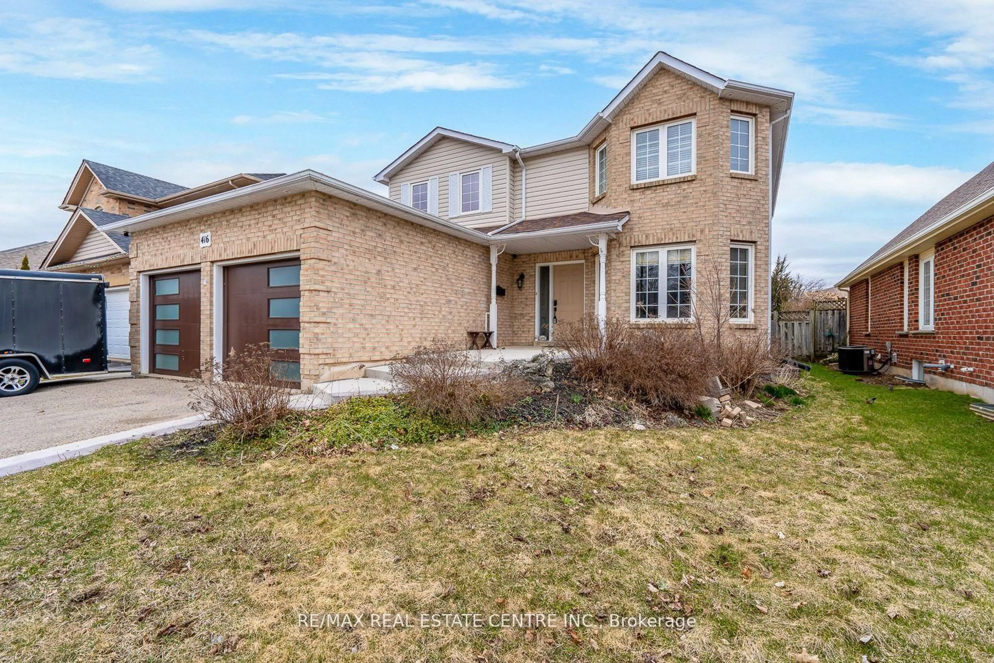 Home with brick exterior material, street for 416 Olde Village Lane, Shelburne Ontario L9V 3A4