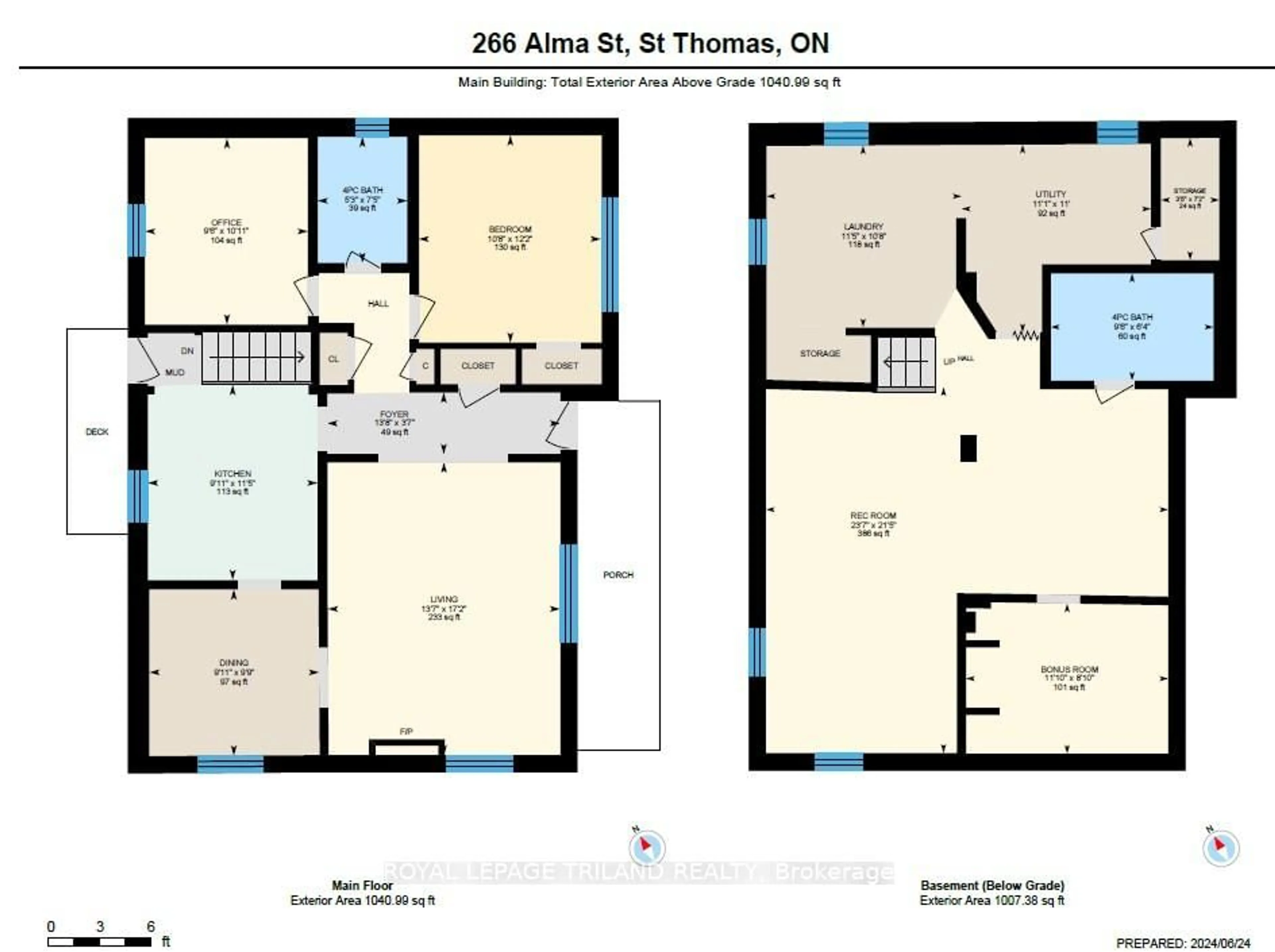 Floor plan for 266 ALMA St, St. Thomas Ontario N5P 3B8