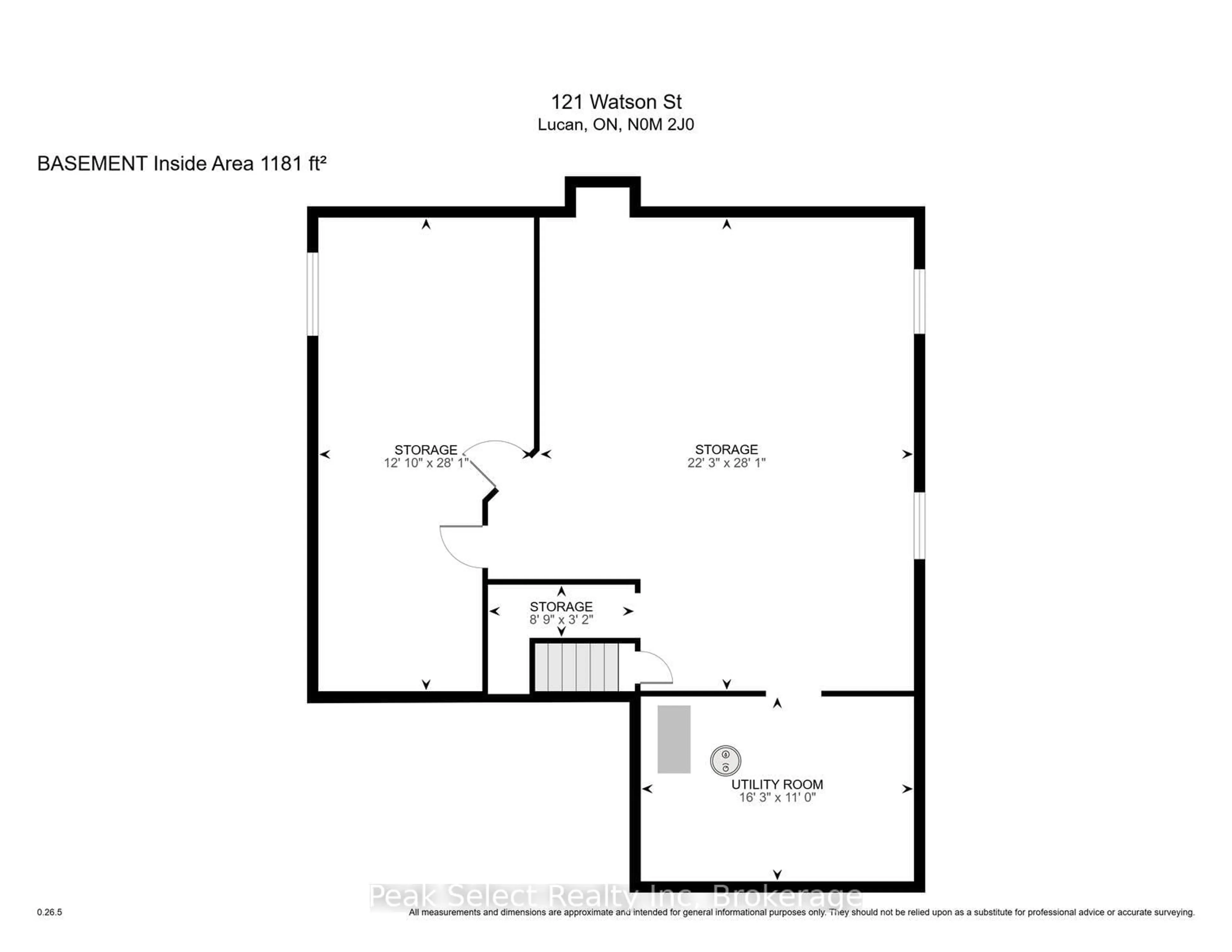 Floor plan for 121 Watson St, Lucan Biddulph Ontario N0M 2J0