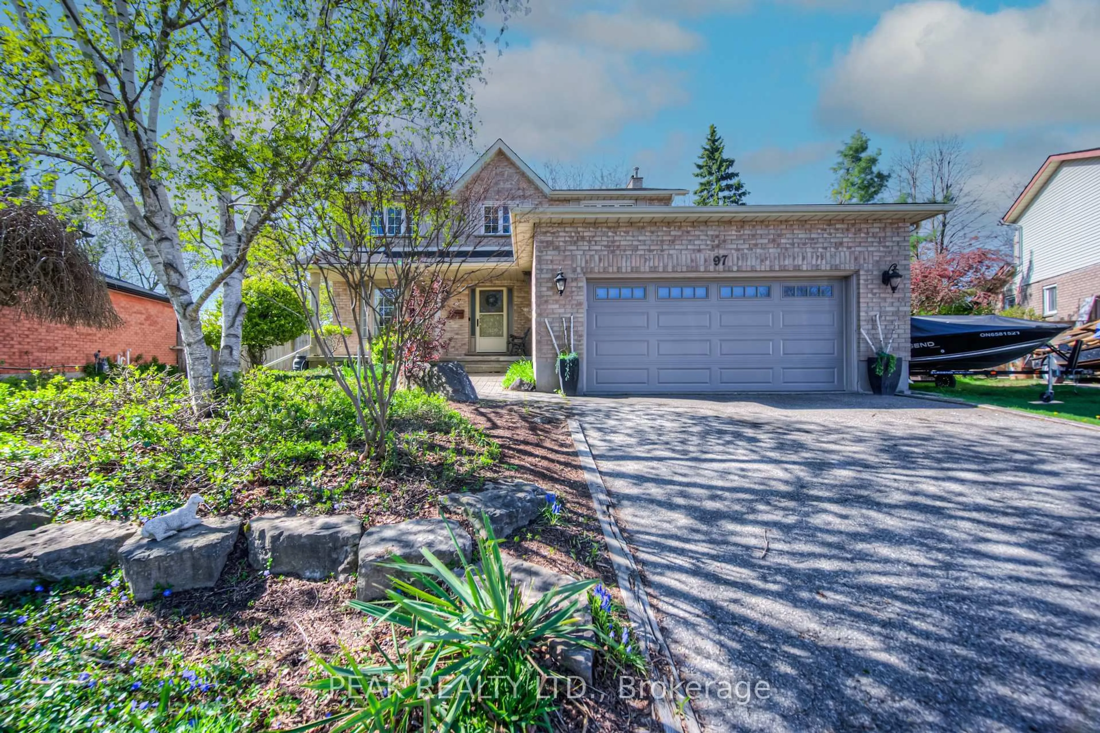 Home with brick exterior material, street for 97 Rushbrook Dr, Kitchener Ontario N2E 3C8