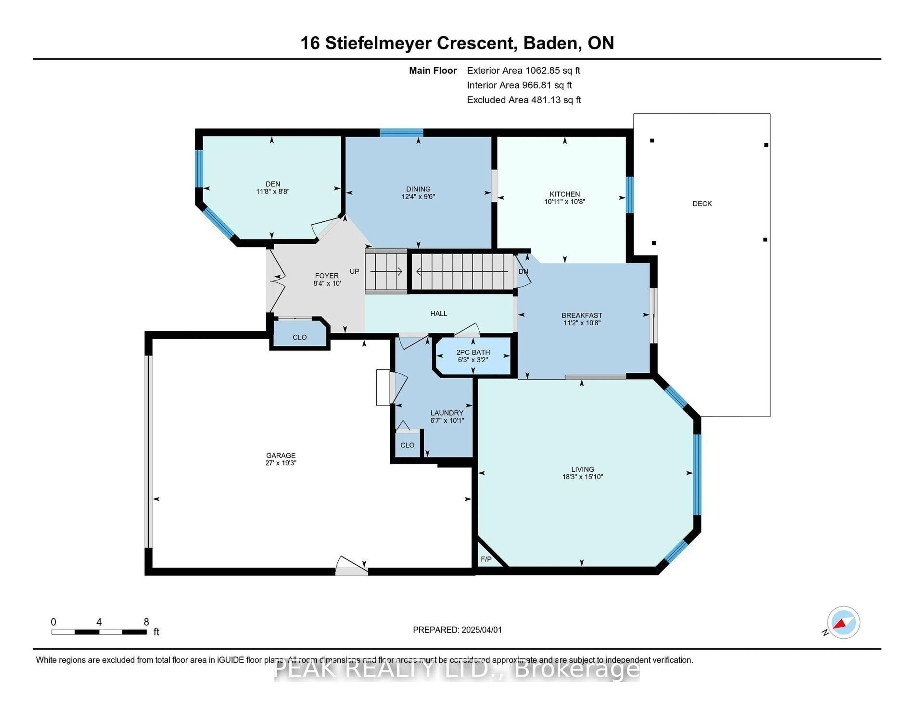 Floor plan for 16 Stiefelmeyer Cres, Wilmot Ontario N3A 2L1