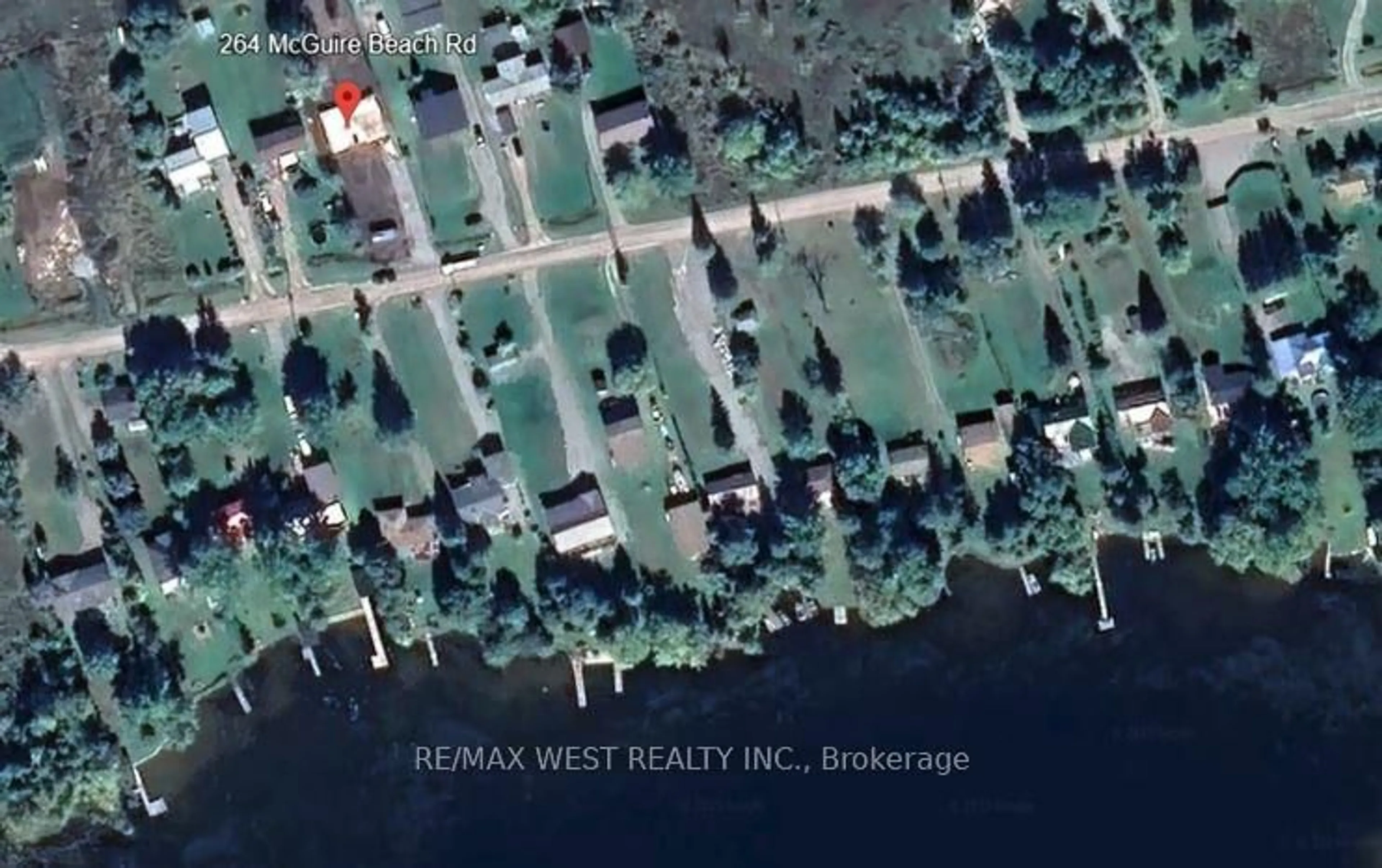 A pic from outside/outdoor area/front of a property/back of a property/a pic from drone, water/lake/river/ocean view for 264 McGuire Beach Rd, Kawartha Lakes Ontario K0M 2B0