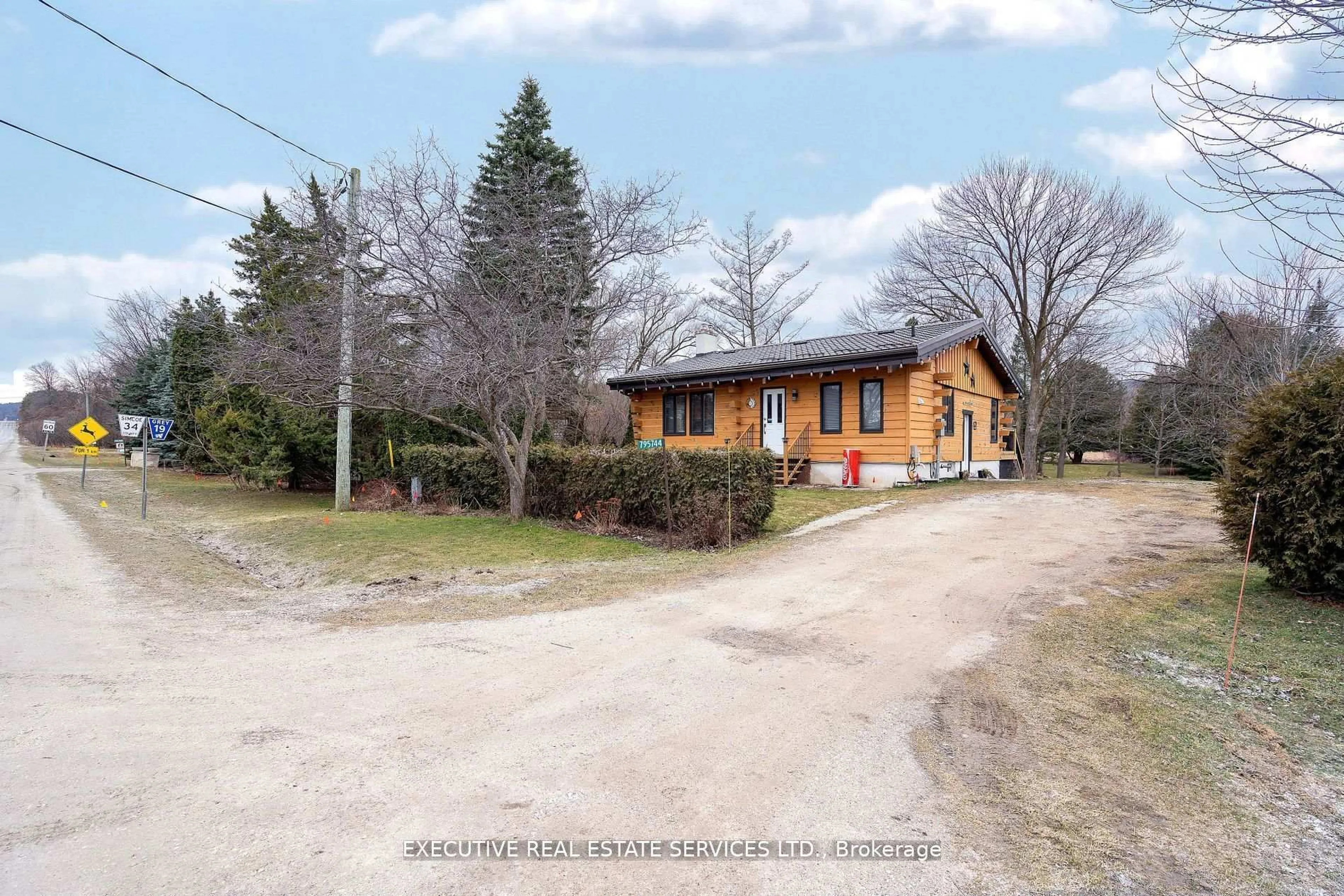 A pic from outside/outdoor area/front of a property/back of a property/a pic from drone, street for 795744 Grey Road 19 N/A, Blue Mountains Ontario L9Y 0P6