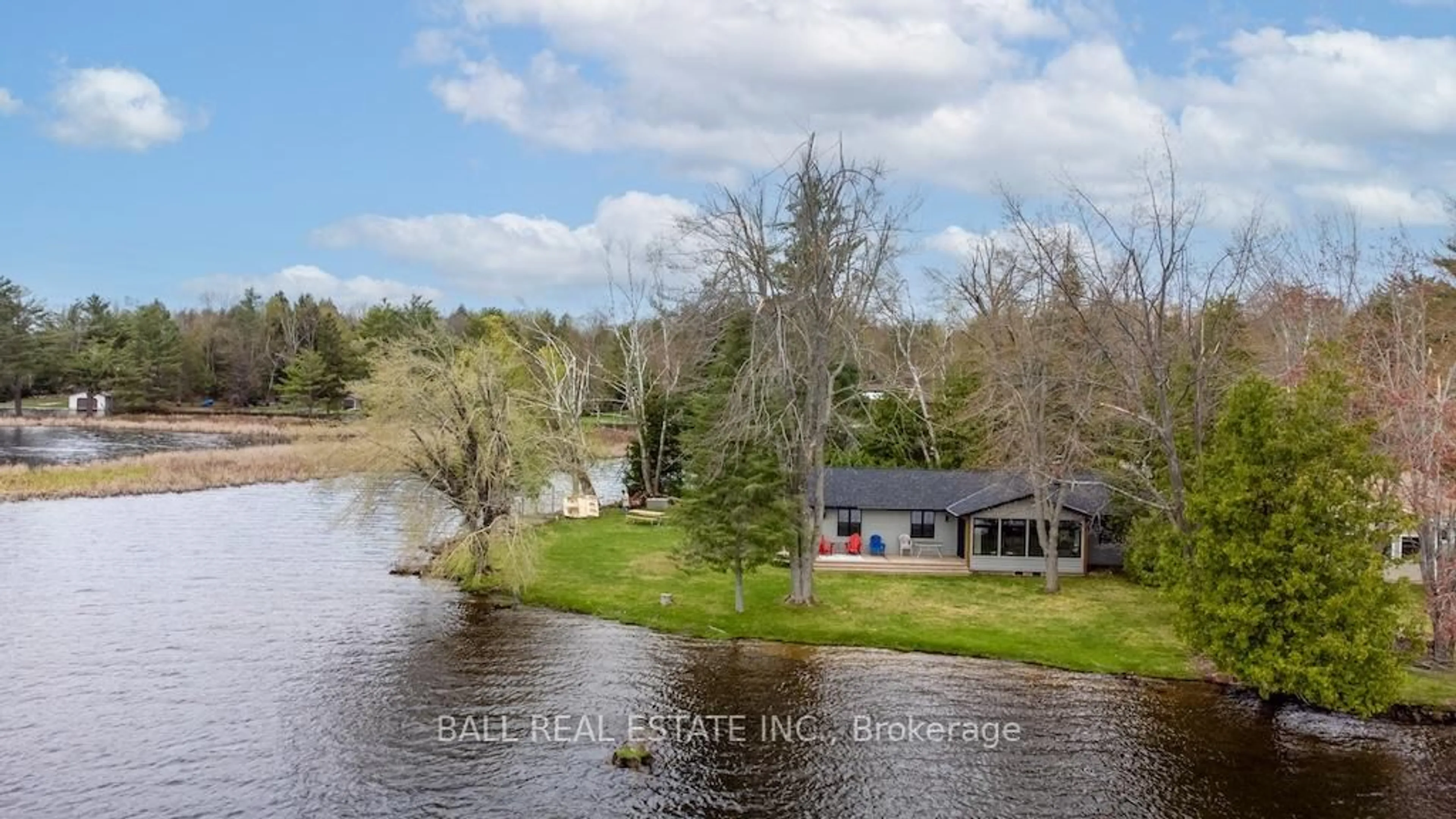 A pic from outside/outdoor area/front of a property/back of a property/a pic from drone, water/lake/river/ocean view for 177 Fire Route 26 N/A, Galway-Cavendish and Harvey Ontario K0L 1J0