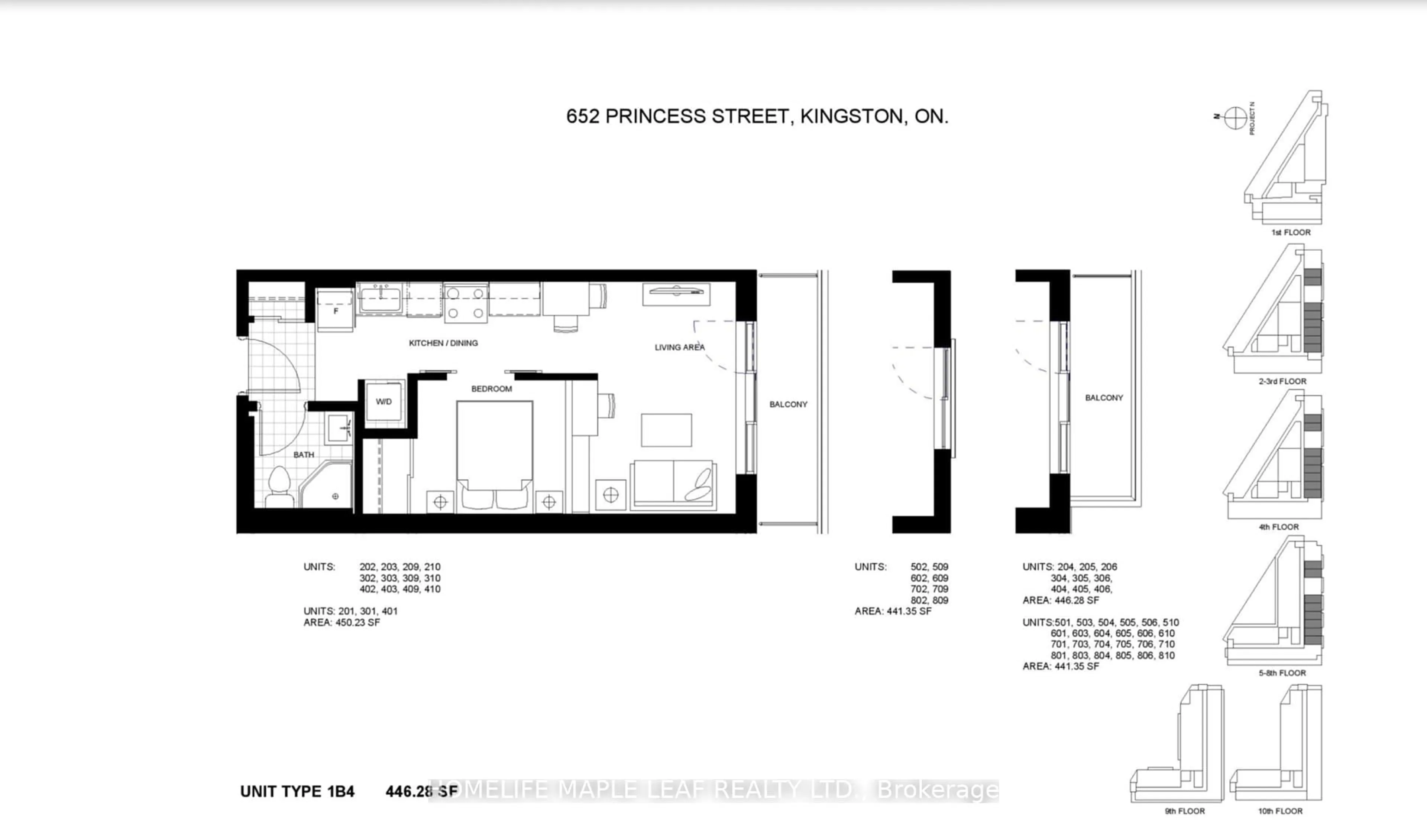 Floor plan for 652 PRINCESS St #710, Kingston Ontario K7L 3Z9