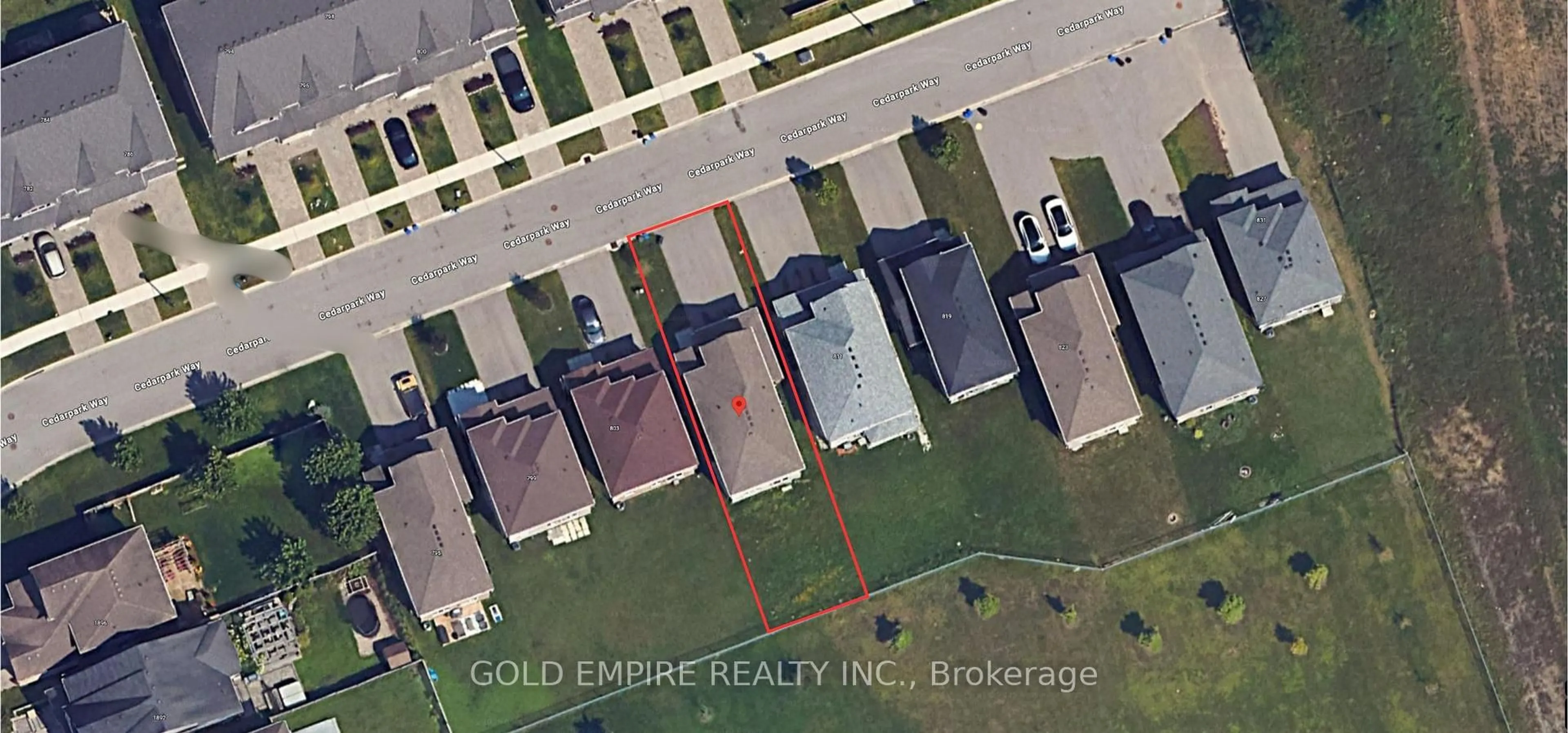 A pic from outside/outdoor area/front of a property/back of a property/a pic from drone, building for 807 Cedarpark Way, London North Ontario N5X 0C3