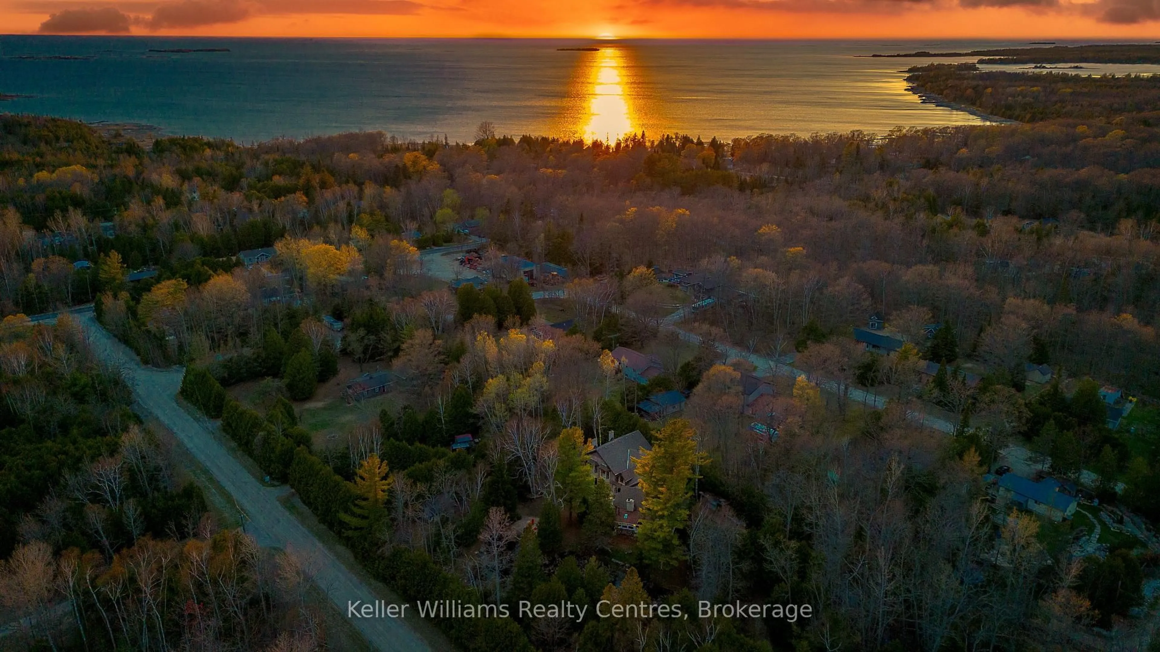 A pic from outside/outdoor area/front of a property/back of a property/a pic from drone, water/lake/river/ocean view for 17 Thomas St, South Bruce Peninsula Ontario N0H 2T0