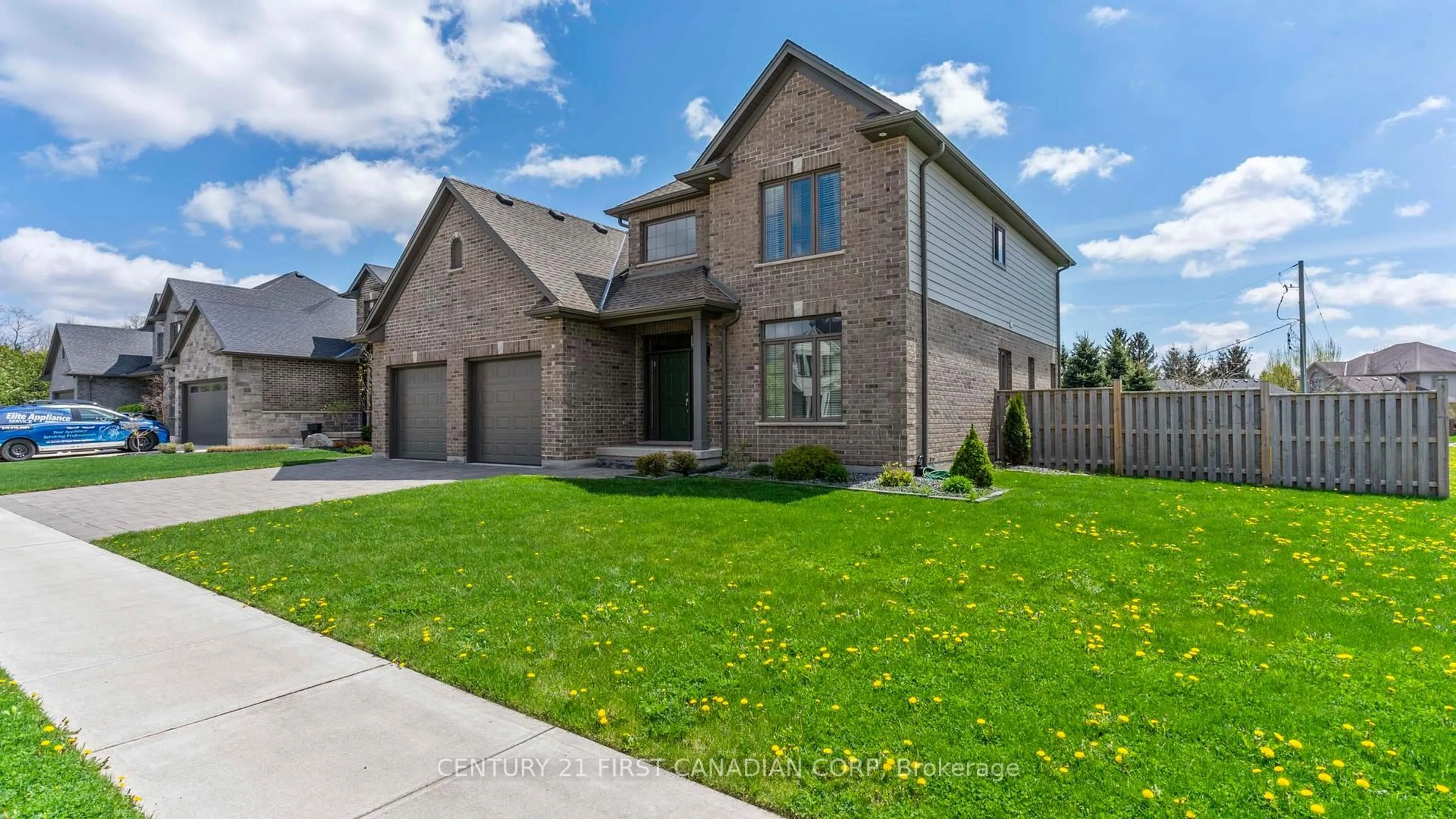 Home with brick exterior material, street for 102 Caverhill Cres, Middlesex Centre Ontario N0L 1R0