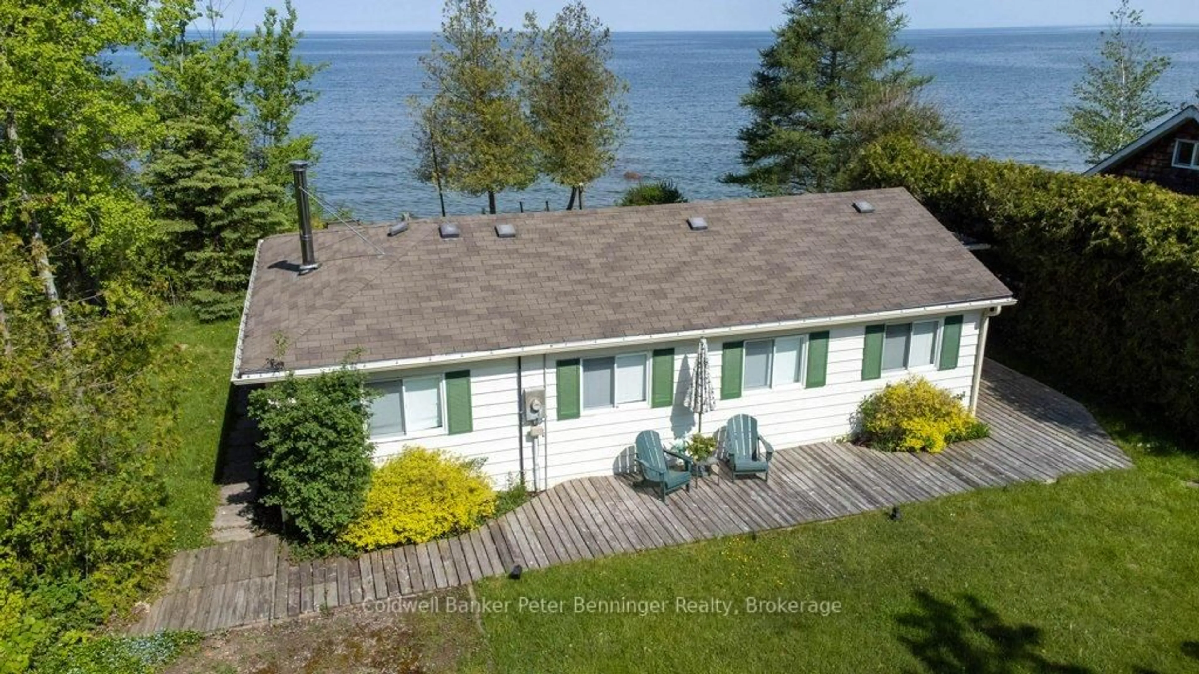 A pic from outside/outdoor area/front of a property/back of a property/a pic from drone, water/lake/river/ocean view for 471 Bruce Road 13 Rd, Native Leased Lands Ontario N0H 2L0