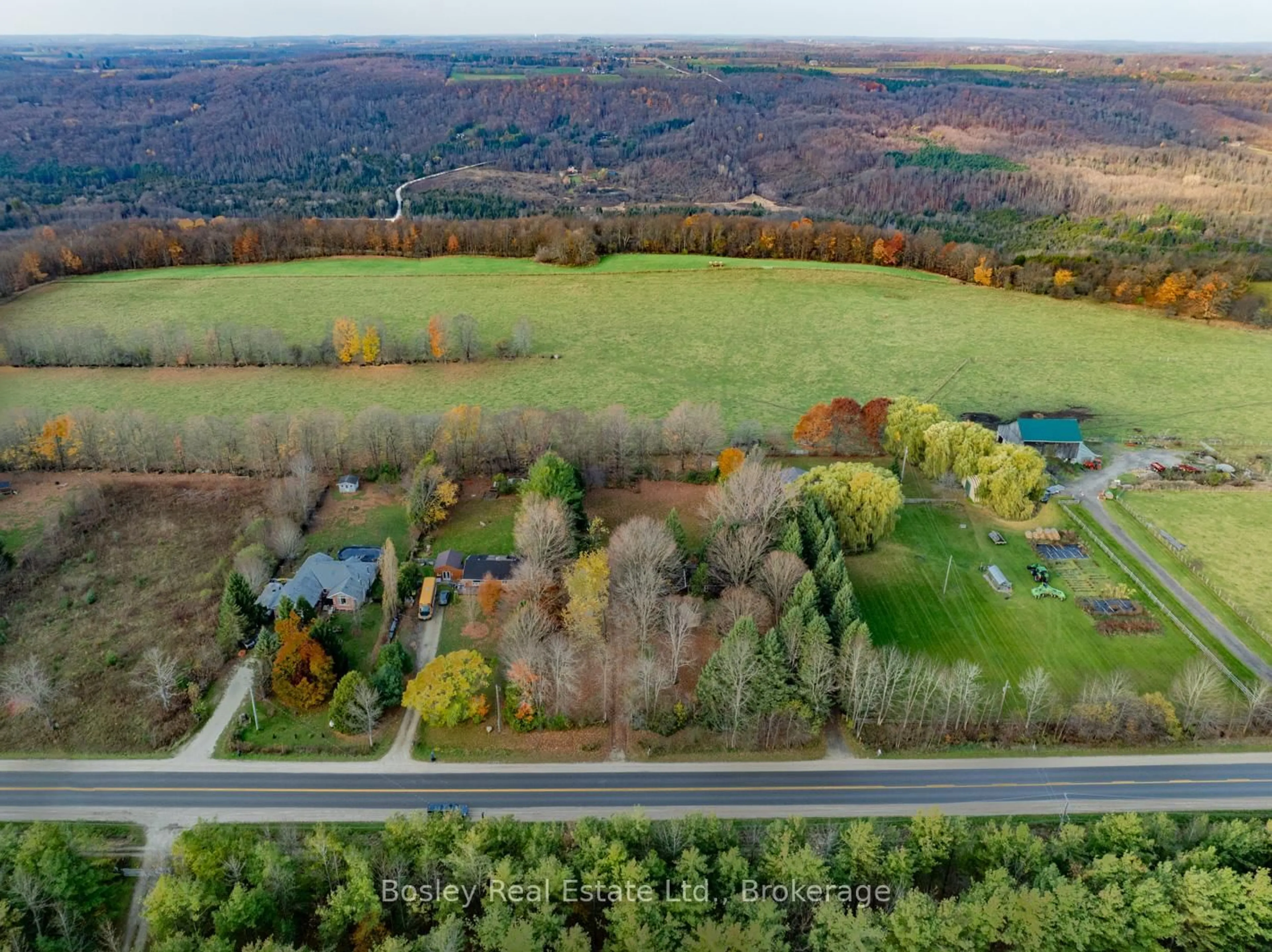A pic from outside/outdoor area/front of a property/back of a property/a pic from drone, forest/trees view for 194588 Grey Road 13 N/A, Grey Highlands Ontario N0C 1E0