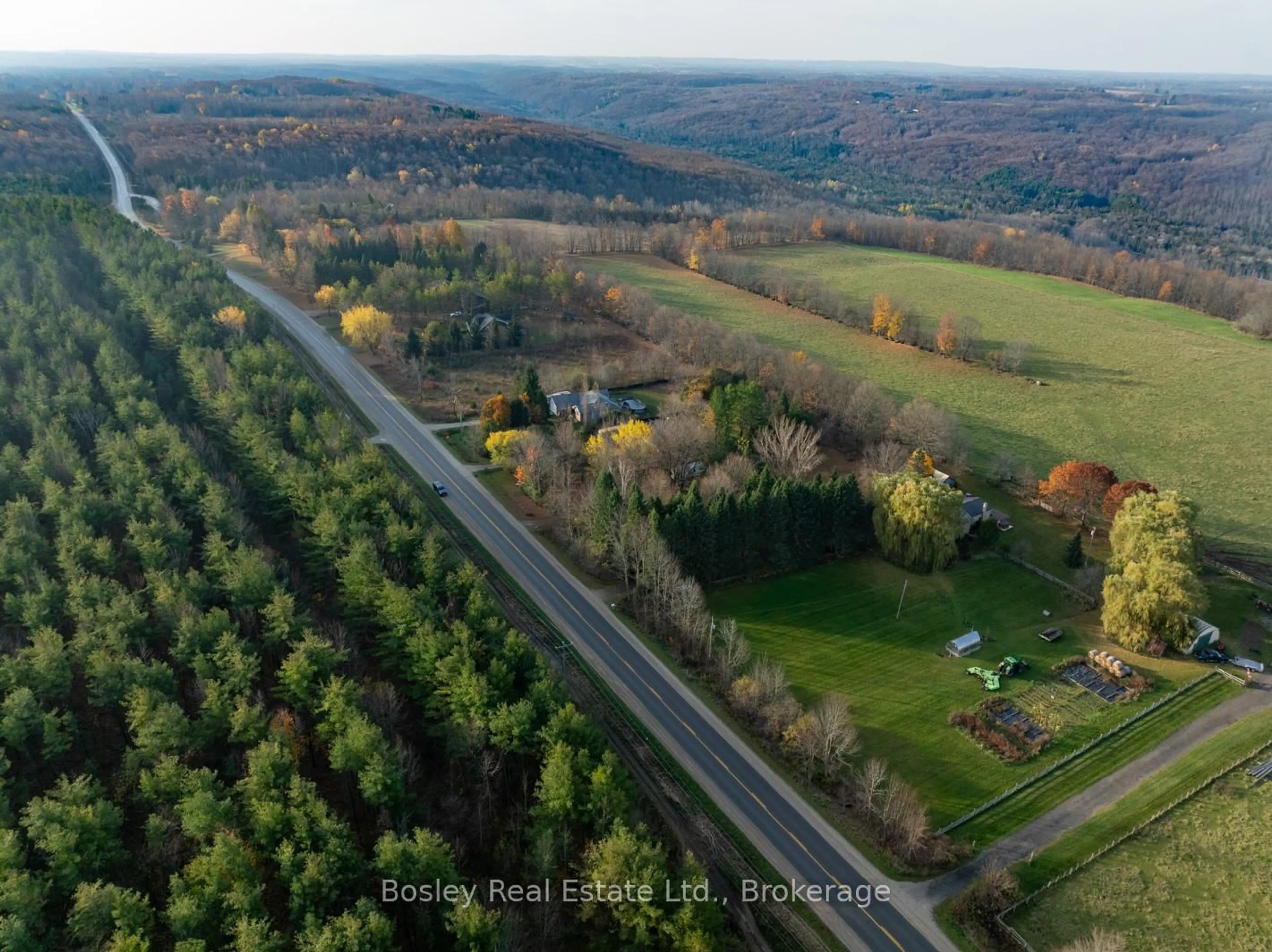 A pic from outside/outdoor area/front of a property/back of a property/a pic from drone, forest/trees view for 194588 Grey Road 13 N/A, Grey Highlands Ontario N0C 1E0