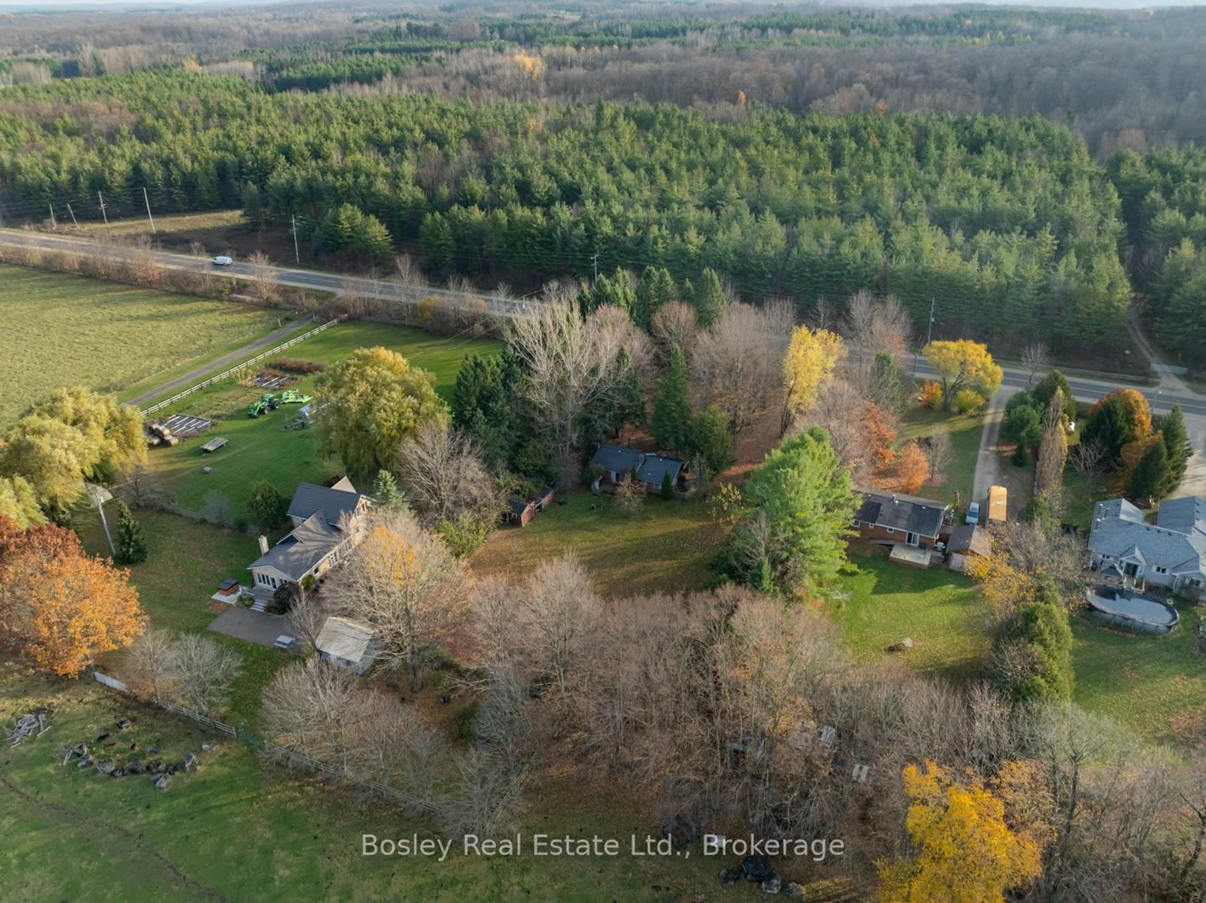 A pic from outside/outdoor area/front of a property/back of a property/a pic from drone, forest/trees view for 194588 Grey Road 13 N/A, Grey Highlands Ontario N0C 1E0