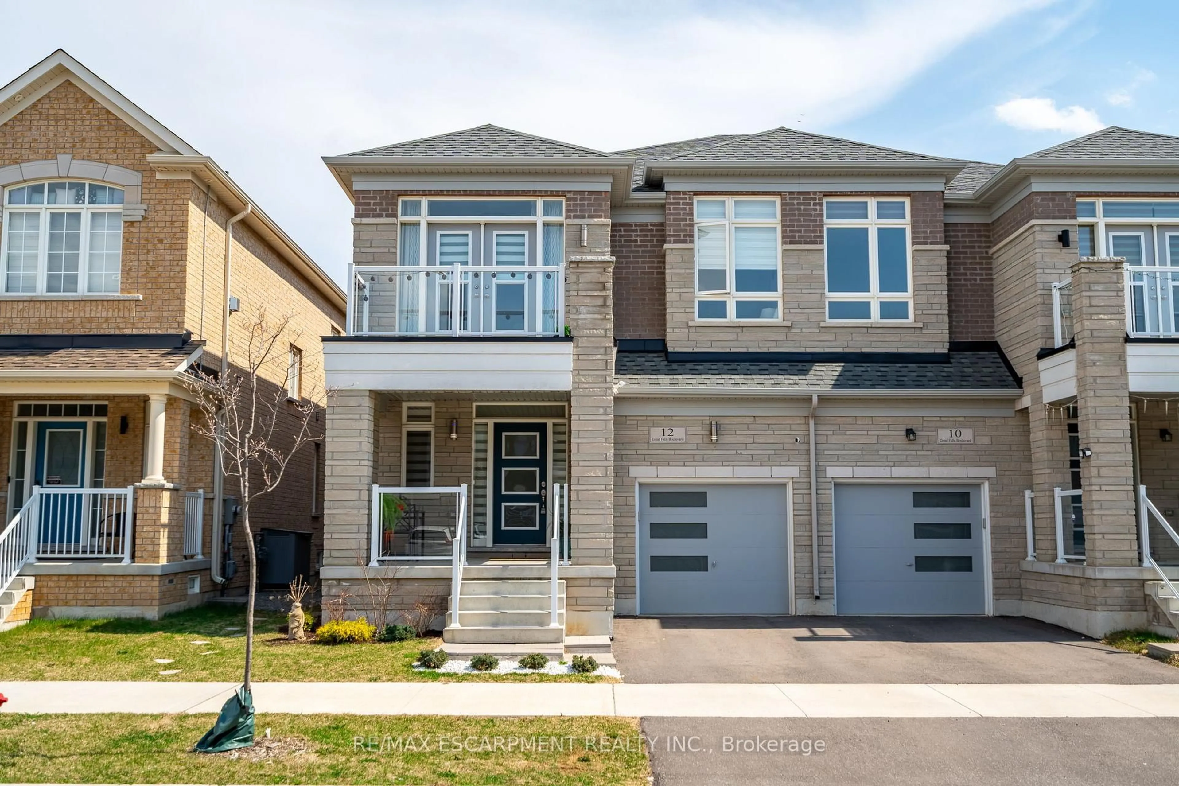 Home with brick exterior material, street for 12 GREAT FALLS Blvd, Hamilton Ontario L8B 1X8