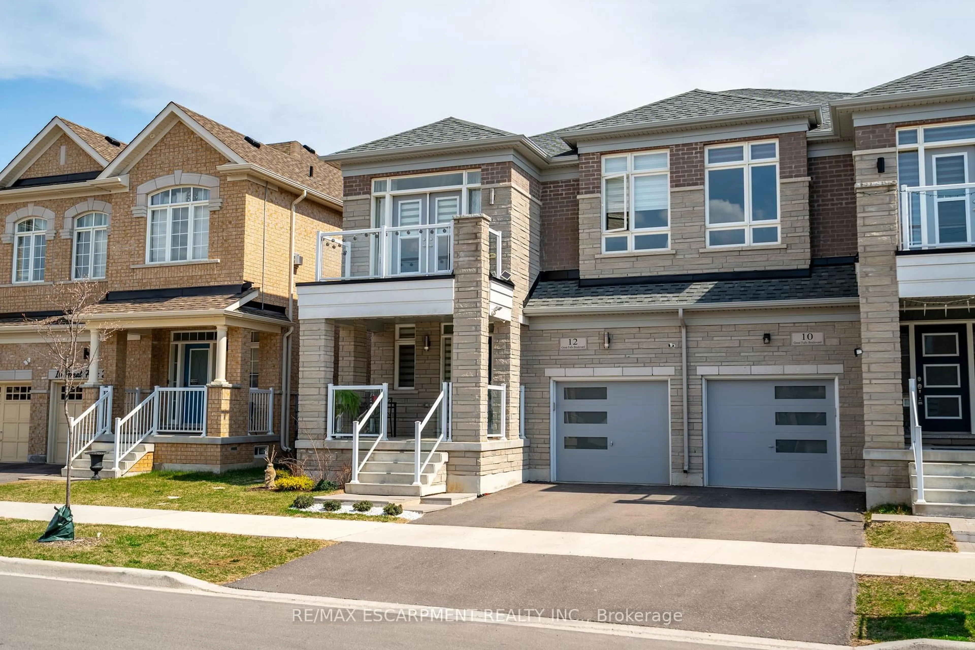 Home with brick exterior material, street for 12 GREAT FALLS Blvd, Hamilton Ontario L8B 1X8