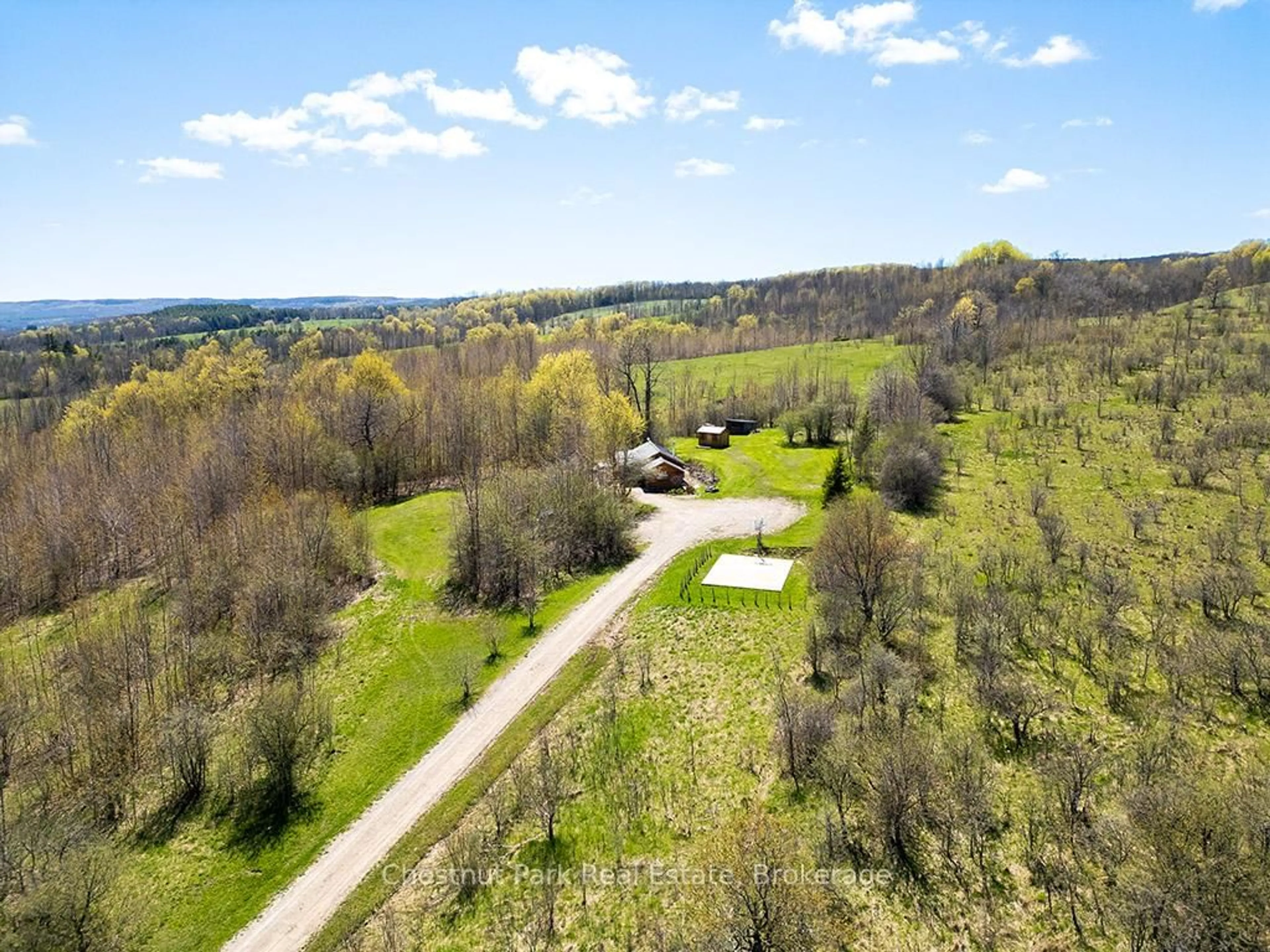 A pic from outside/outdoor area/front of a property/back of a property/a pic from drone, forest/trees view for 316270 3rd Line C N/A, Grey Highlands Ontario N0H 1N0