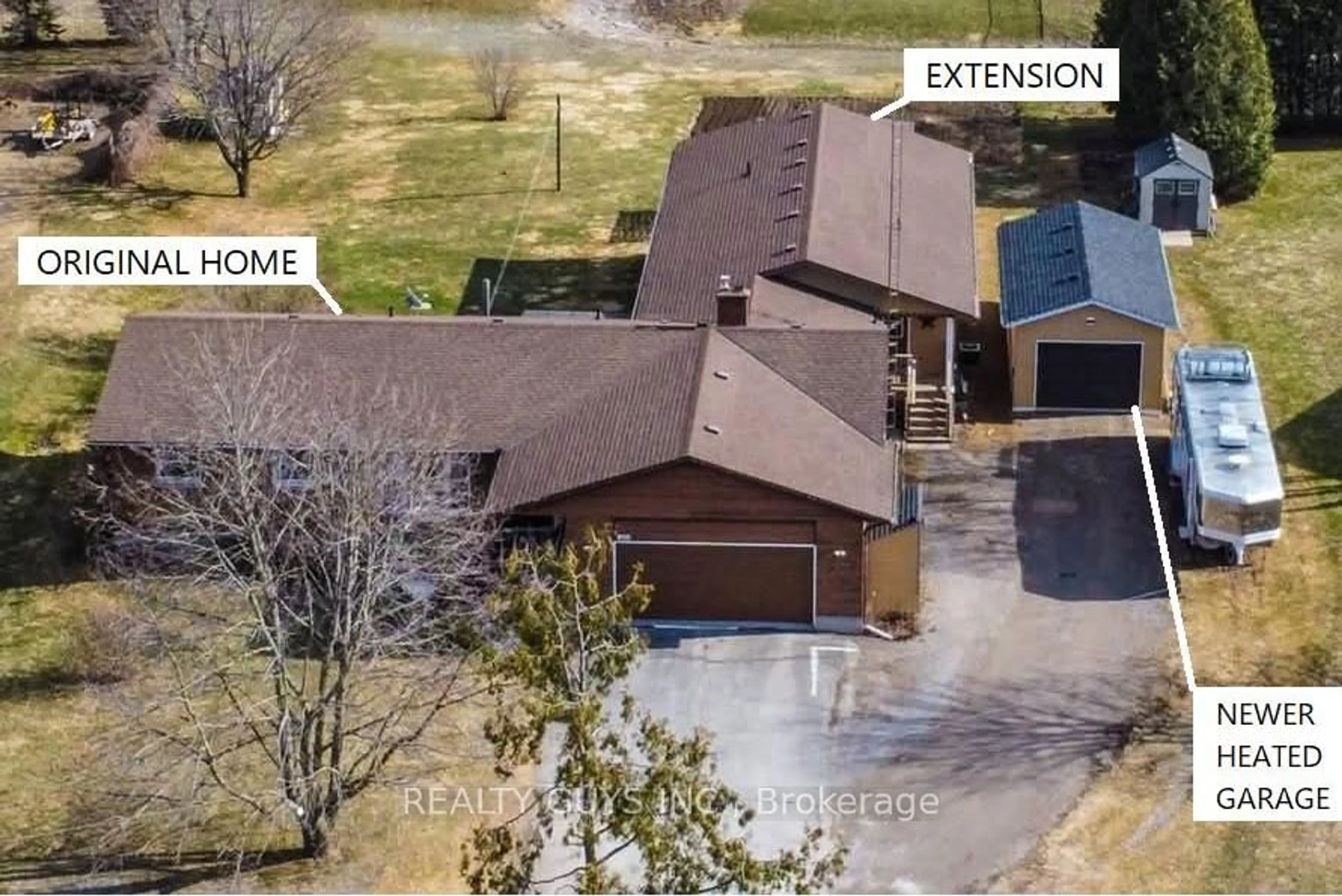 A pic from outside/outdoor area/front of a property/back of a property/a pic from drone, street for 3211 County Rd 2 Rd, Otonabee-South Monaghan Ontario K0L 2G0