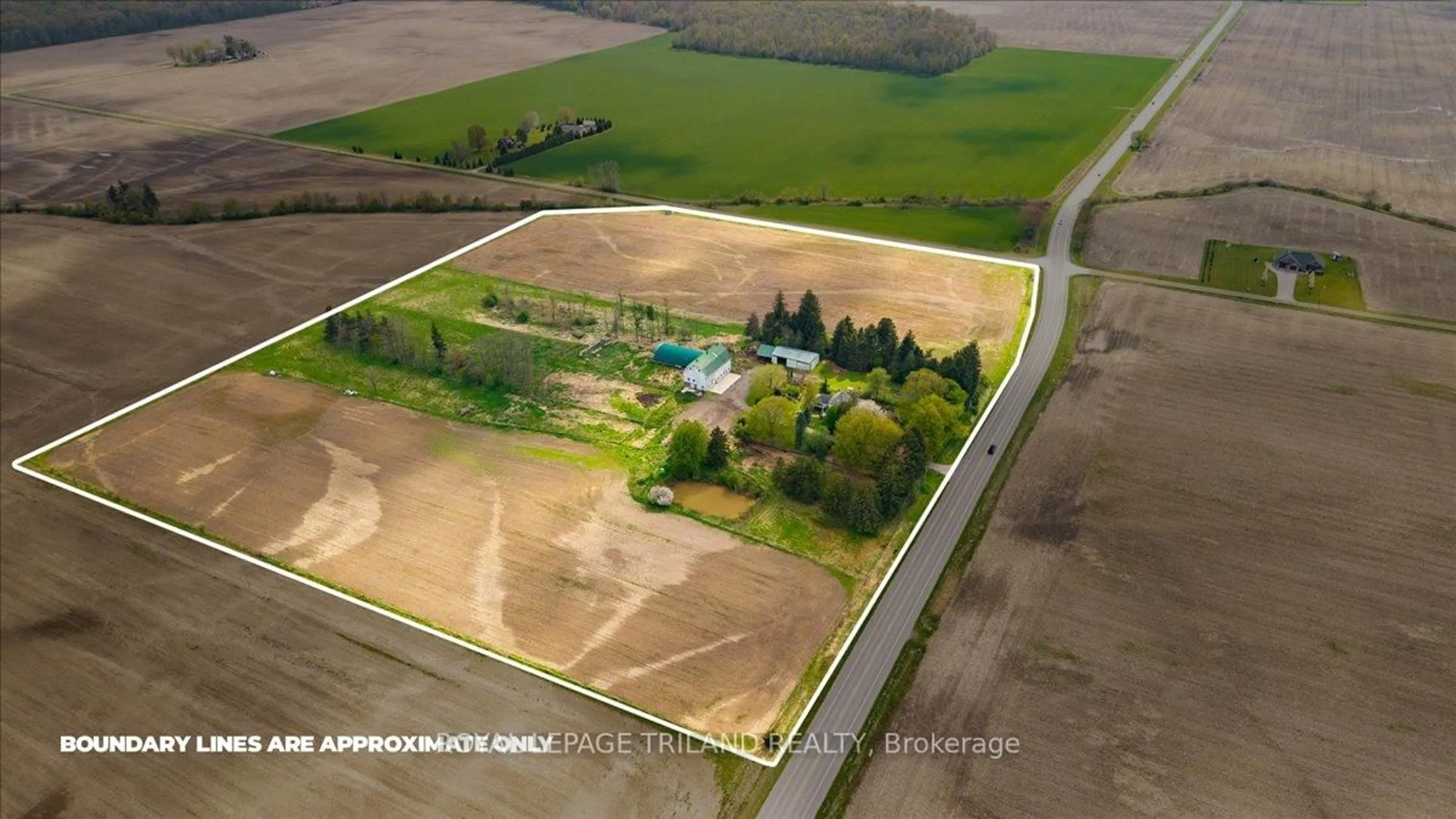 A pic from outside/outdoor area/front of a property/back of a property/a pic from drone, building for 9907 Littlewood Dr, Middlesex Centre Ontario N6P 1P3