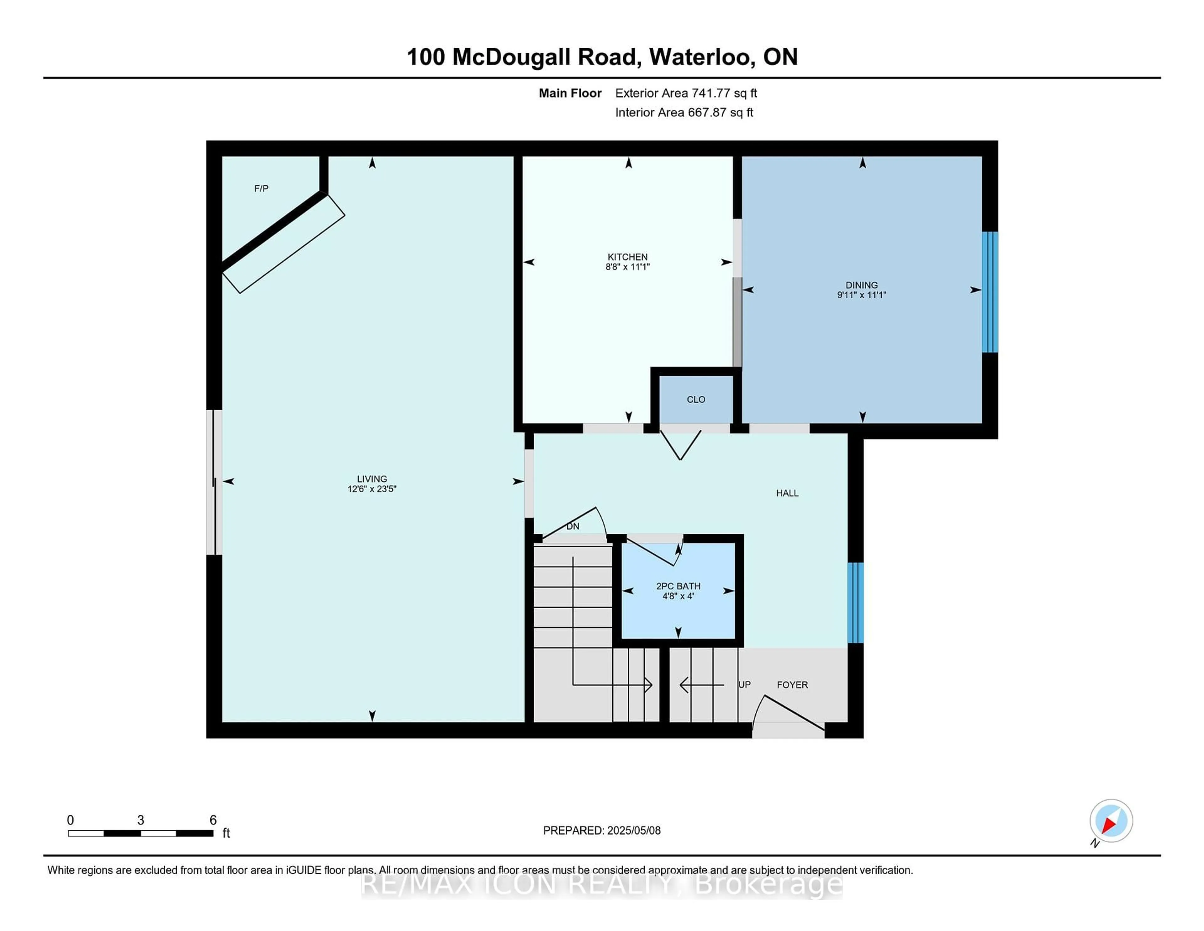 Floor plan for 100 Mcdougall Rd #5, Waterloo Ontario N2L 5C5