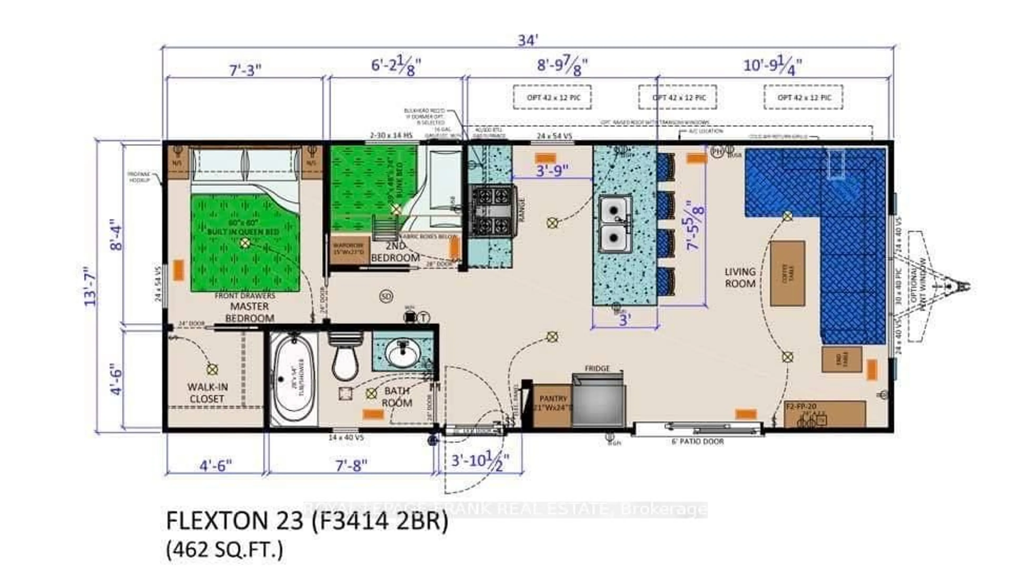 Floor plan for 770 Scollard Line #TH015, Selwyn Ontario K0L 1T0
