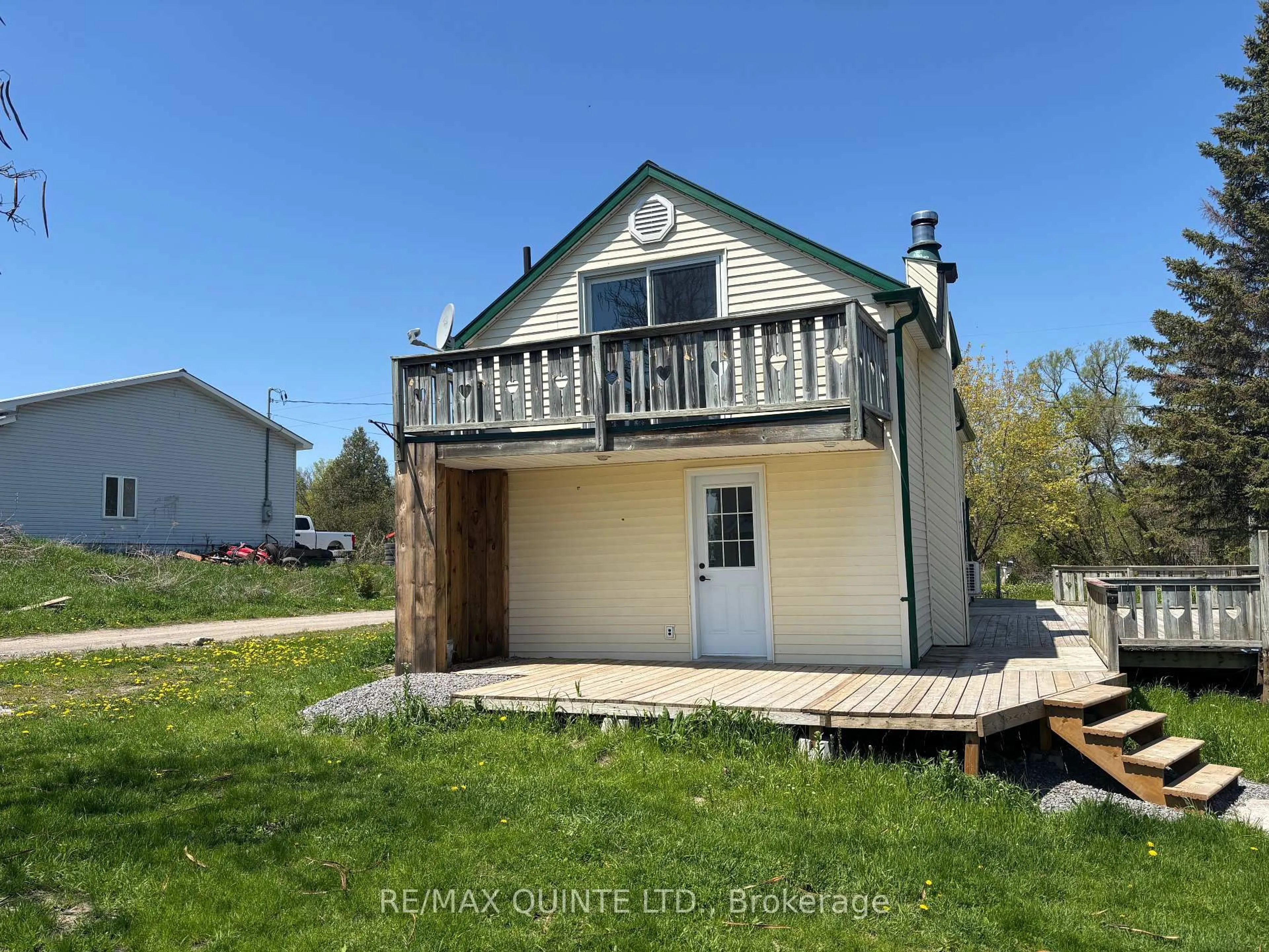 A pic from outside/outdoor area/front of a property/back of a property/a pic from drone, water/lake/river/ocean view for 22 Pauley Rd, Stirling Ontario K0K 3E0