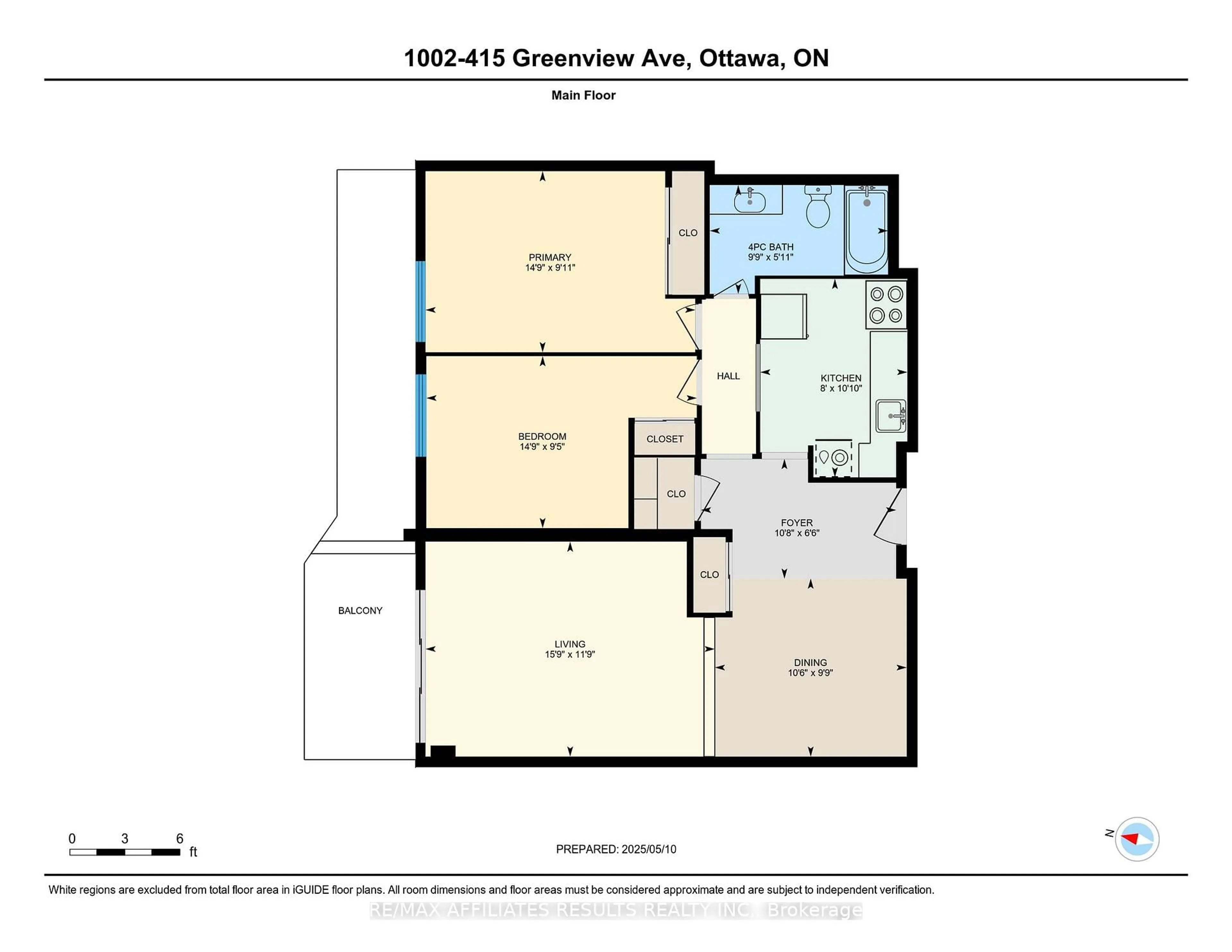 Floor plan for 415 Greenview Ave #1002, Ottawa Ontario K2B 8G5