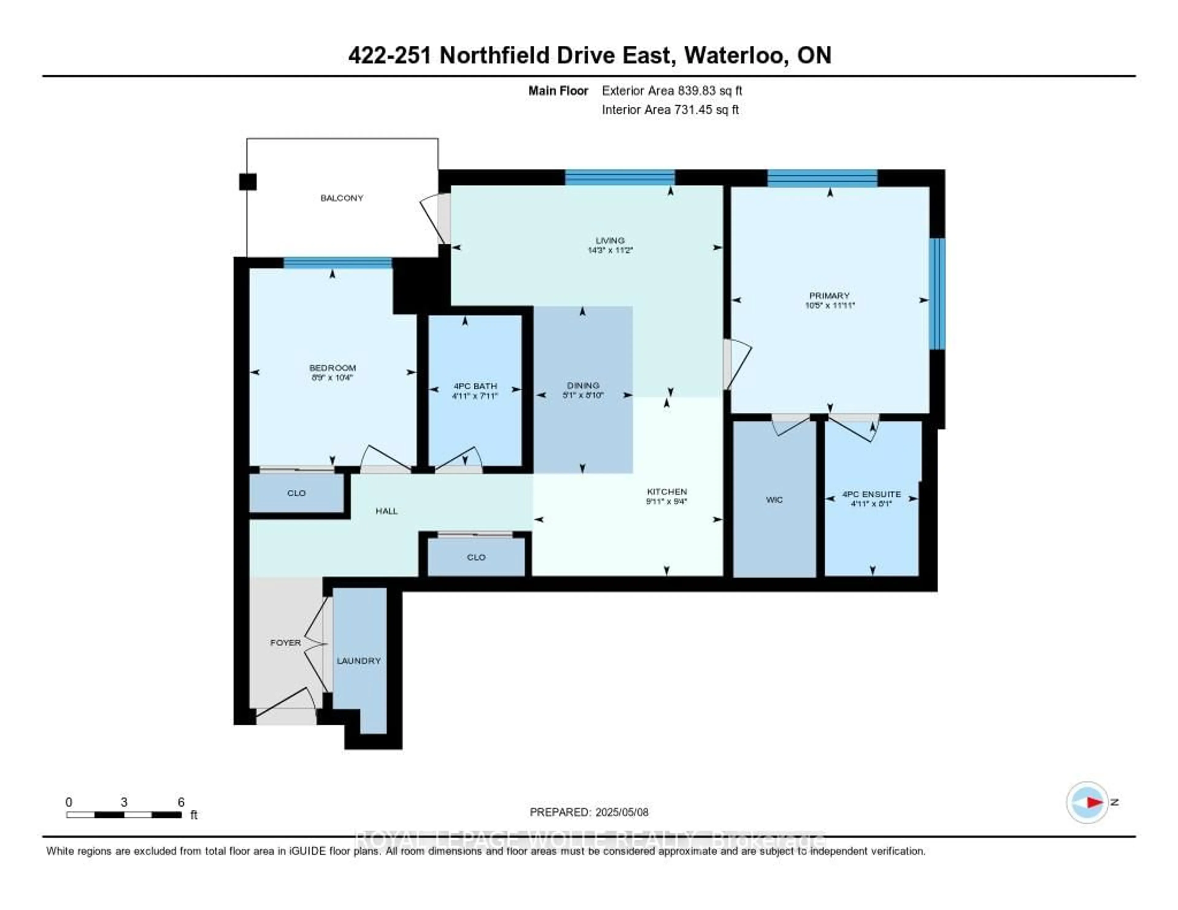 Floor plan for 251 Northfield Dr #422, Waterloo Ontario N2K 0G9