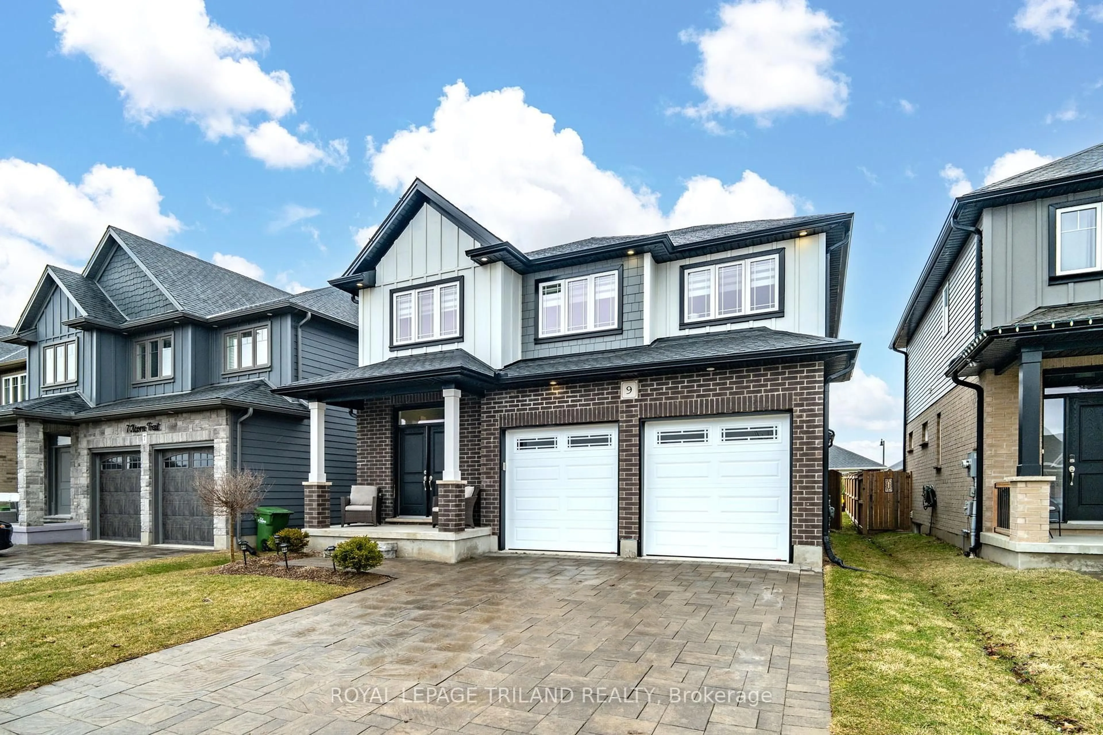Home with brick exterior material, street for 9 Acorn Tr, St. Thomas Ontario N5R 0H5