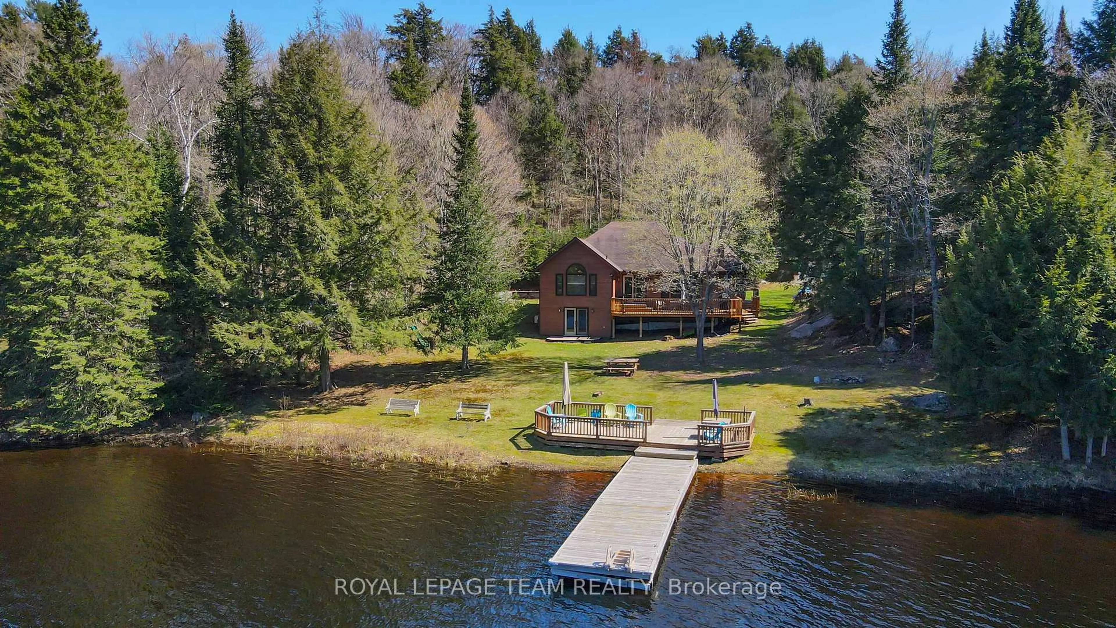 A pic from outside/outdoor area/front of a property/back of a property/a pic from drone, water/lake/river/ocean view for 1170A Dam Rd, Bancroft Ontario K0L 1C0