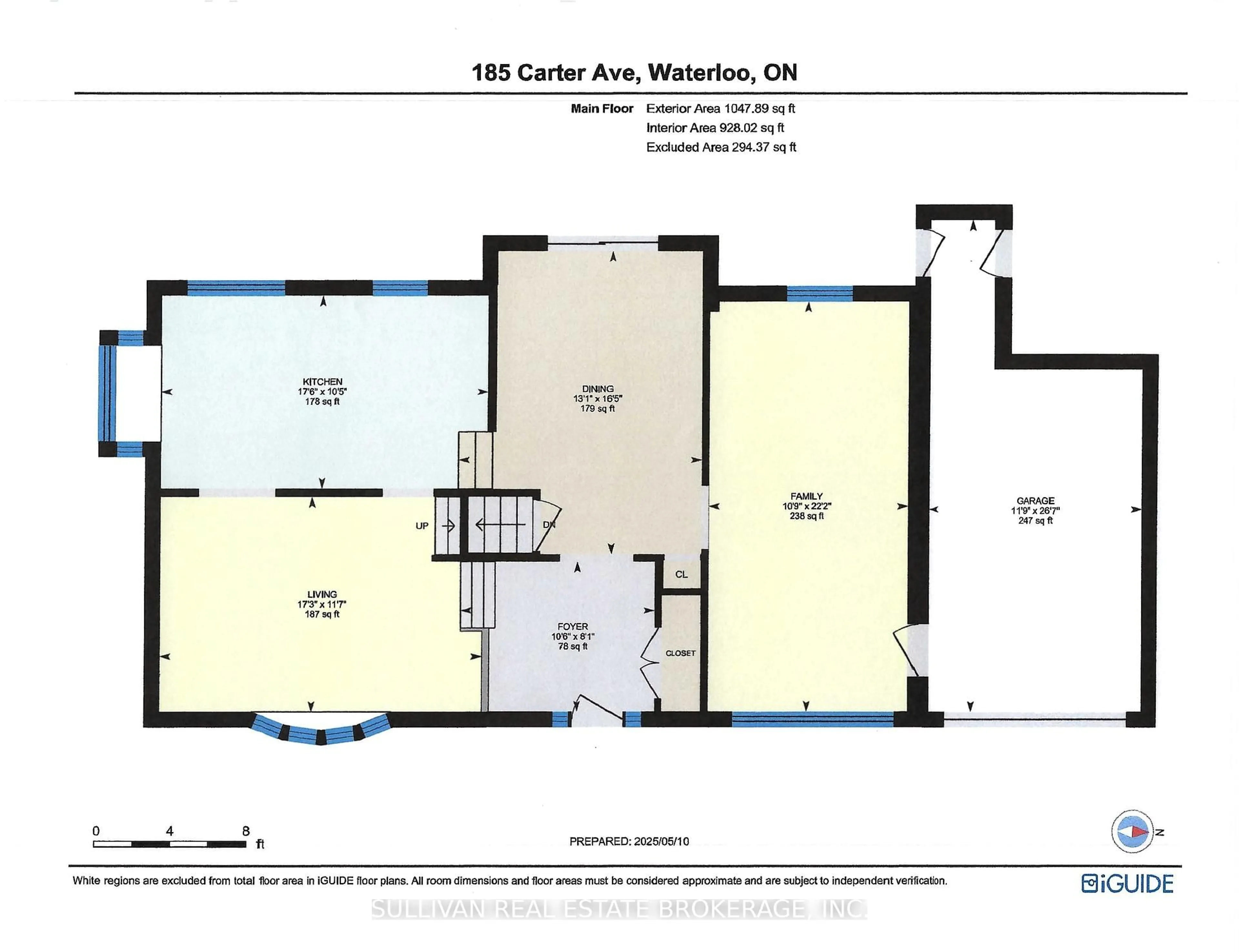 Floor plan for 185 Carter Ave, Waterloo Ontario N2J 3K5