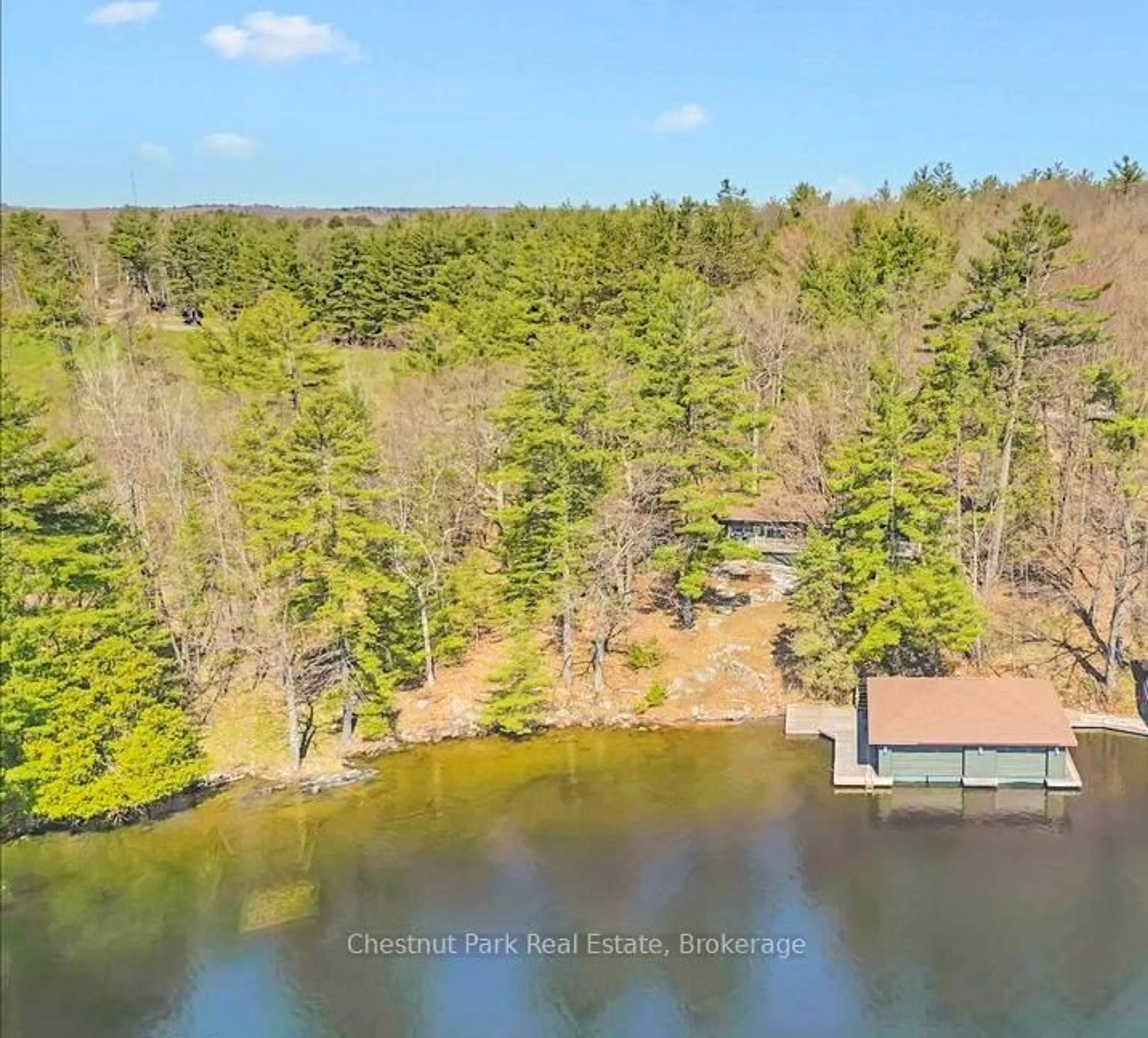 A pic from outside/outdoor area/front of a property/back of a property/a pic from drone, water/lake/river/ocean view for 1049 Sagamo Blvd, Muskoka Lakes Ontario P0B 1J0