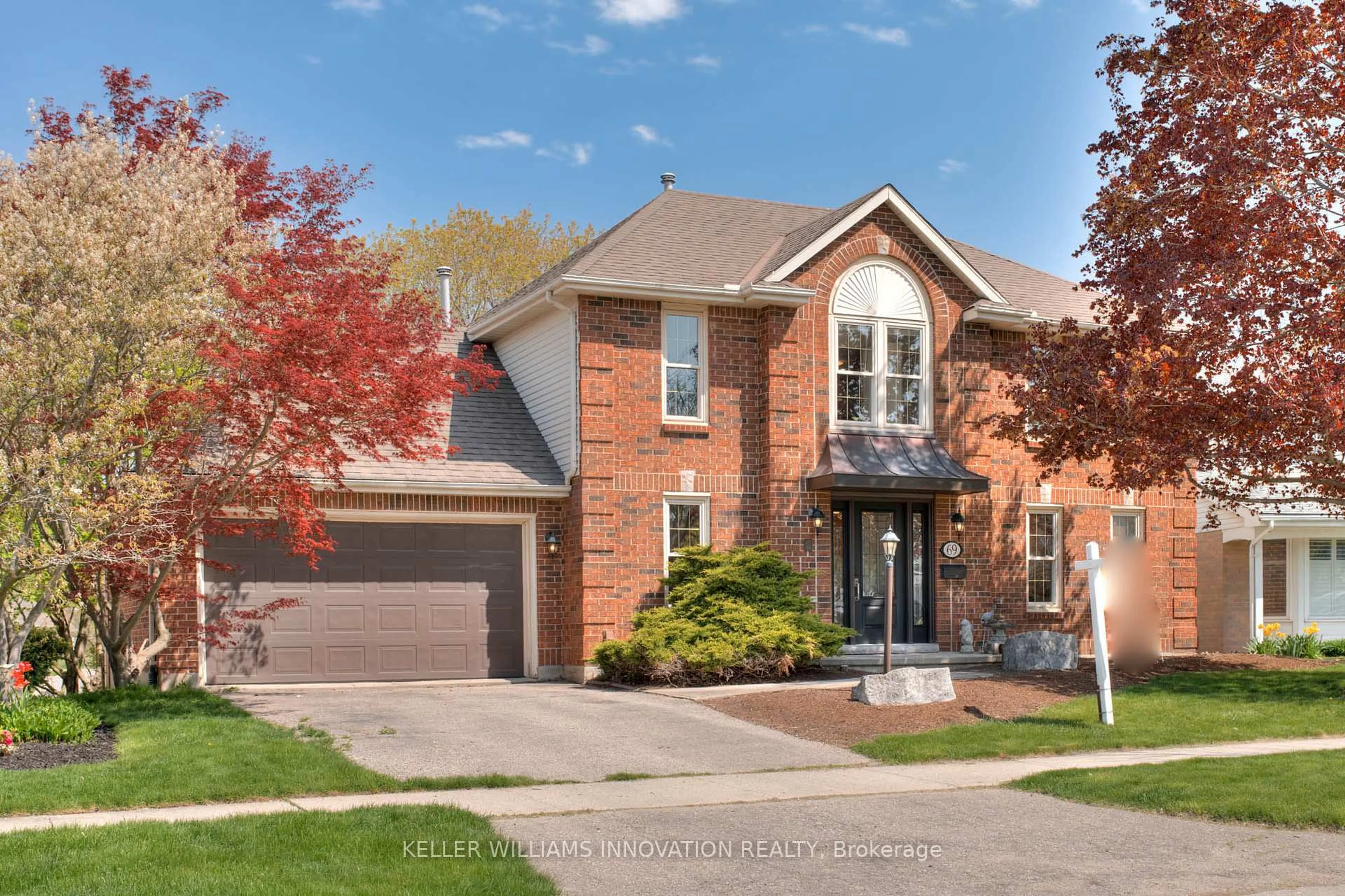 Home with brick exterior material, street for 69 Manitoulin Cres, Kitchener Ontario N2A 3H6