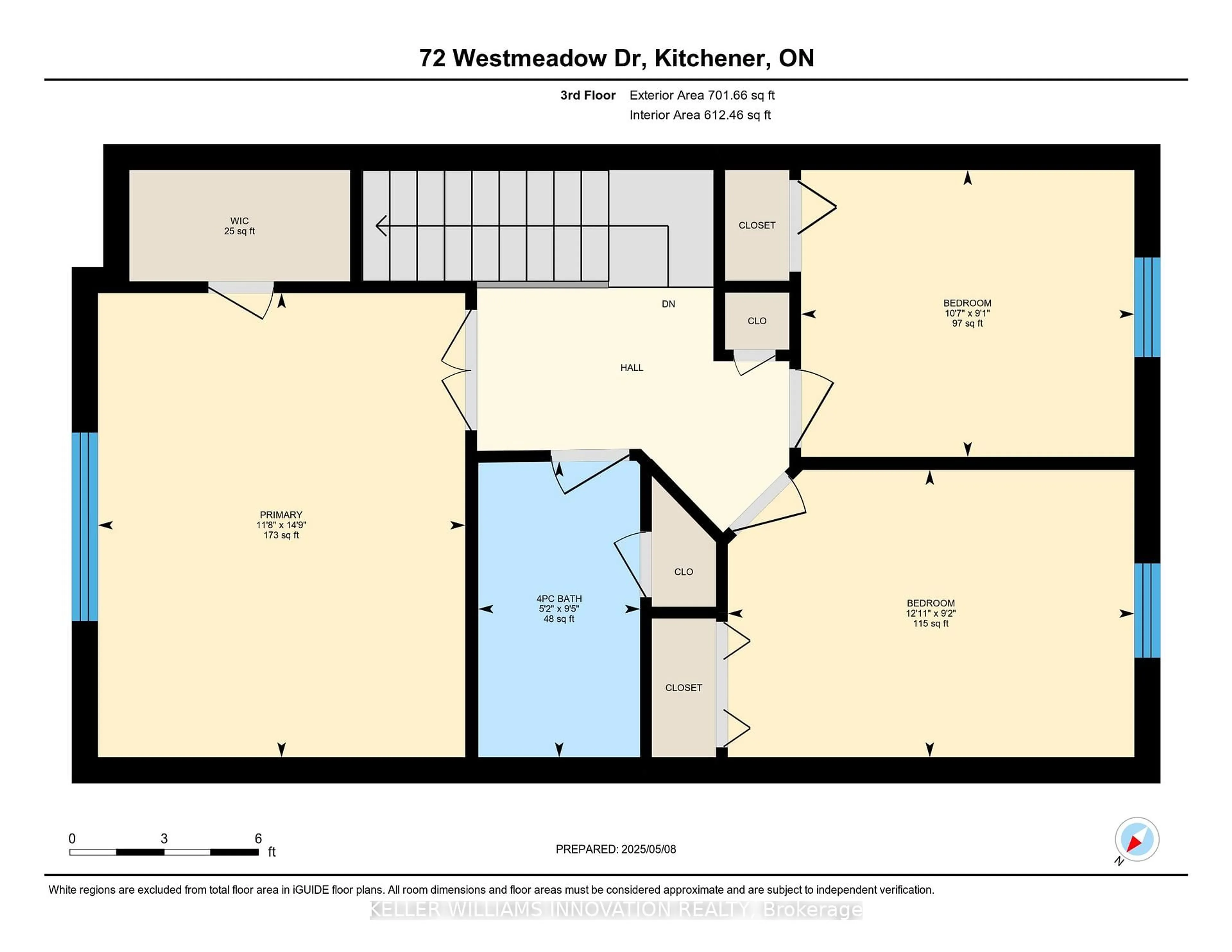 Floor plan for 72 Westmeadow Dr, Kitchener Ontario N2N 3N1