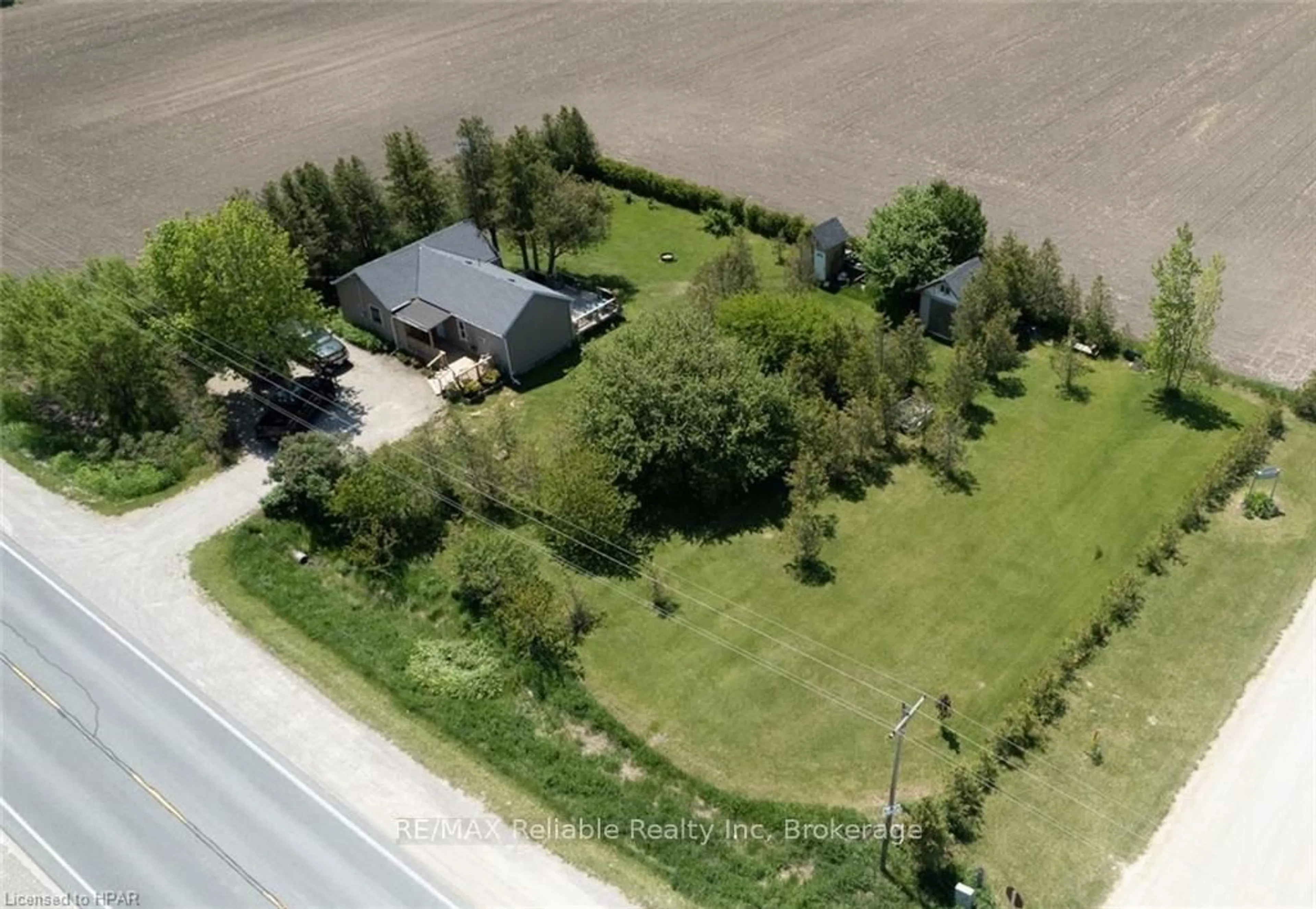 A pic from outside/outdoor area/front of a property/back of a property/a pic from drone, street for 73883 Bluewater Highway, Bluewater Ontario N0M 2T0