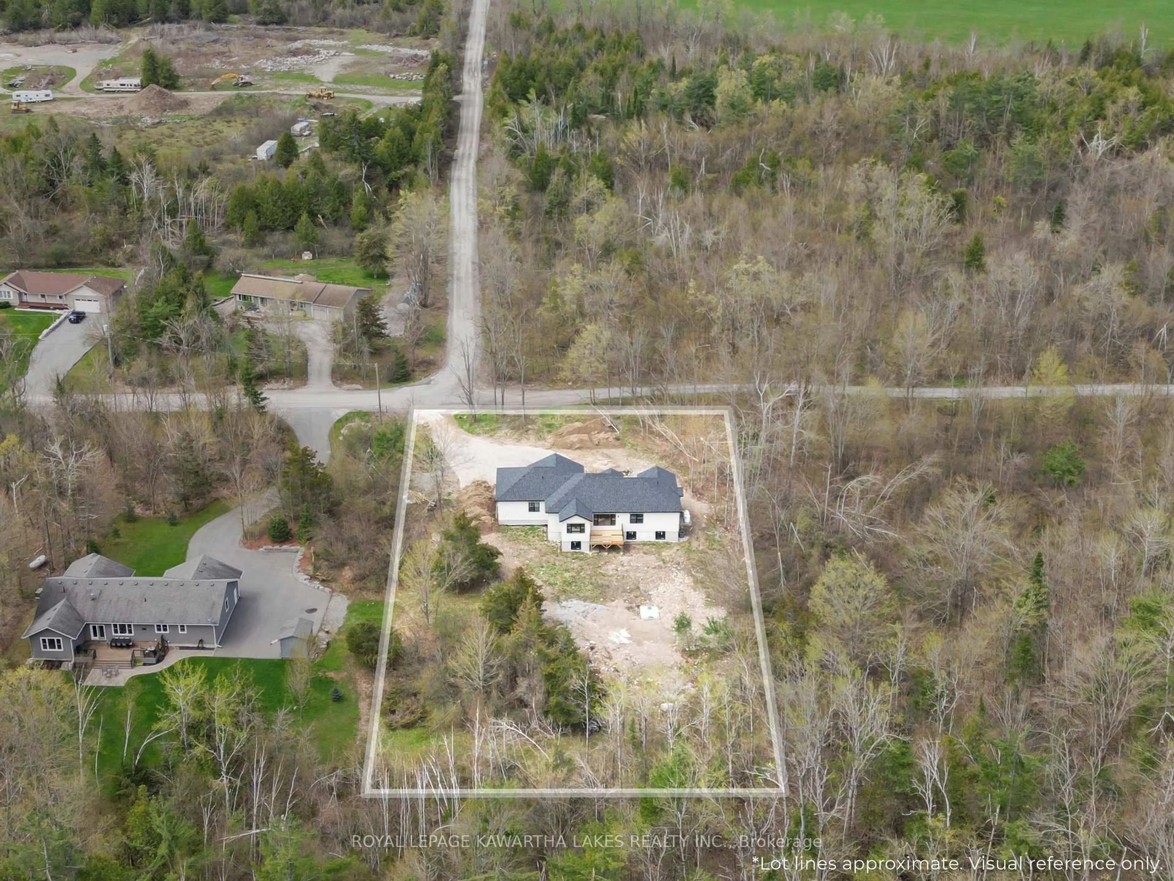 A pic from outside/outdoor area/front of a property/back of a property/a pic from drone, unknown for 104 Moon Line Rd, Trent Lakes Ontario K0M 1A0