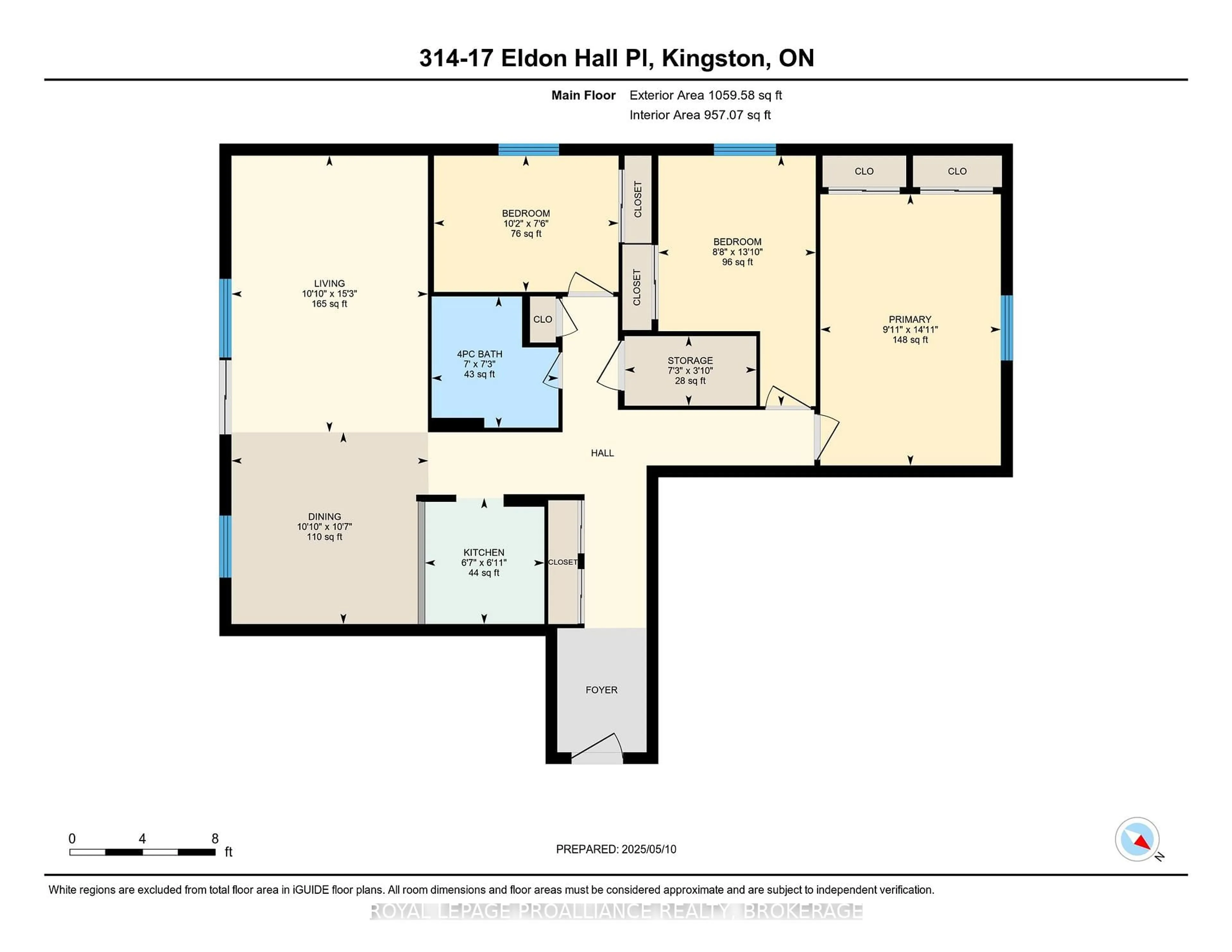 Floor plan for 17 Eldon Hall Pl #314, Kingston Ontario K7M 7H5